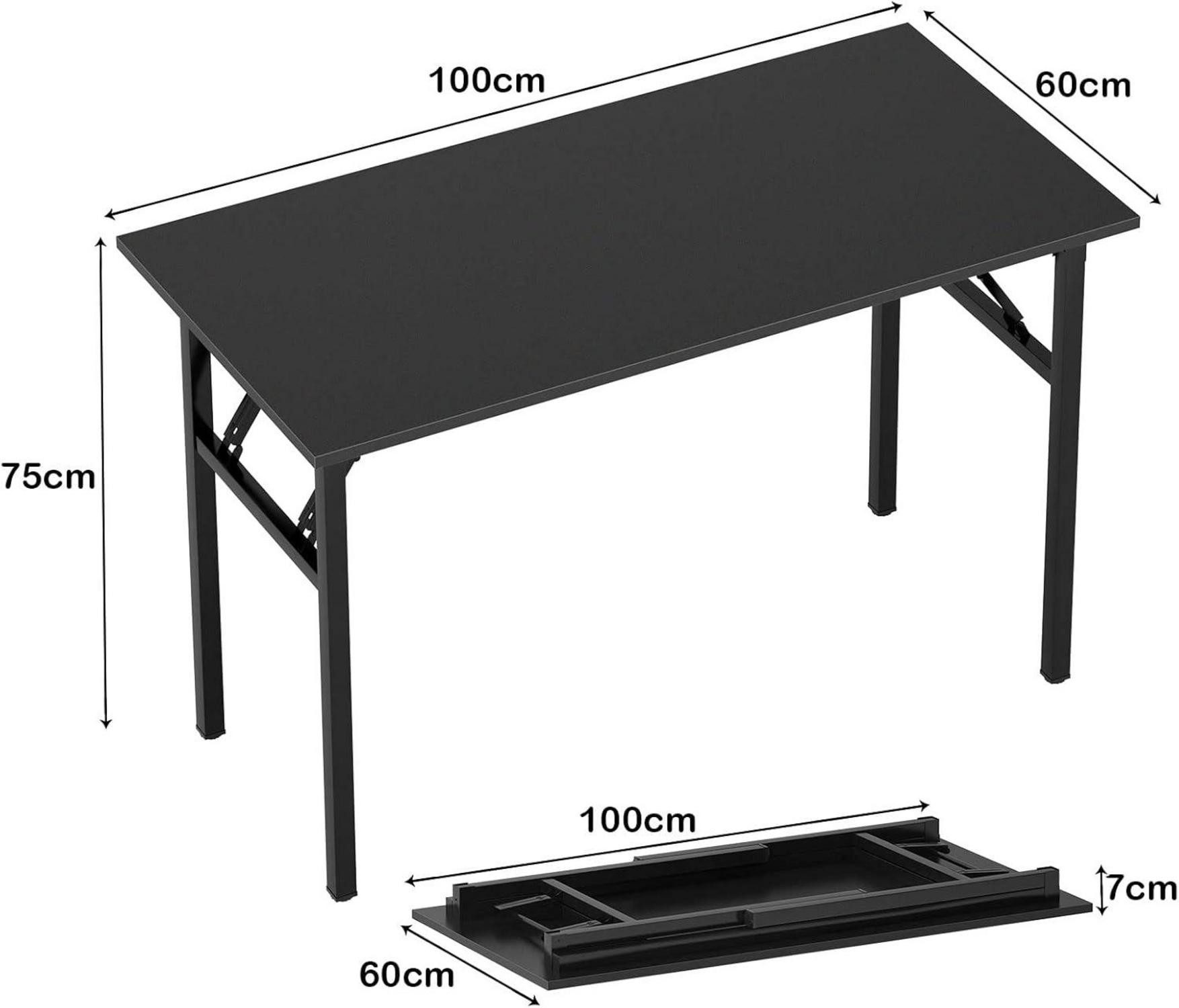 LuxusKollektion Schreibtisch Klapptisch 100x60x75 cm PC günstig online kaufen