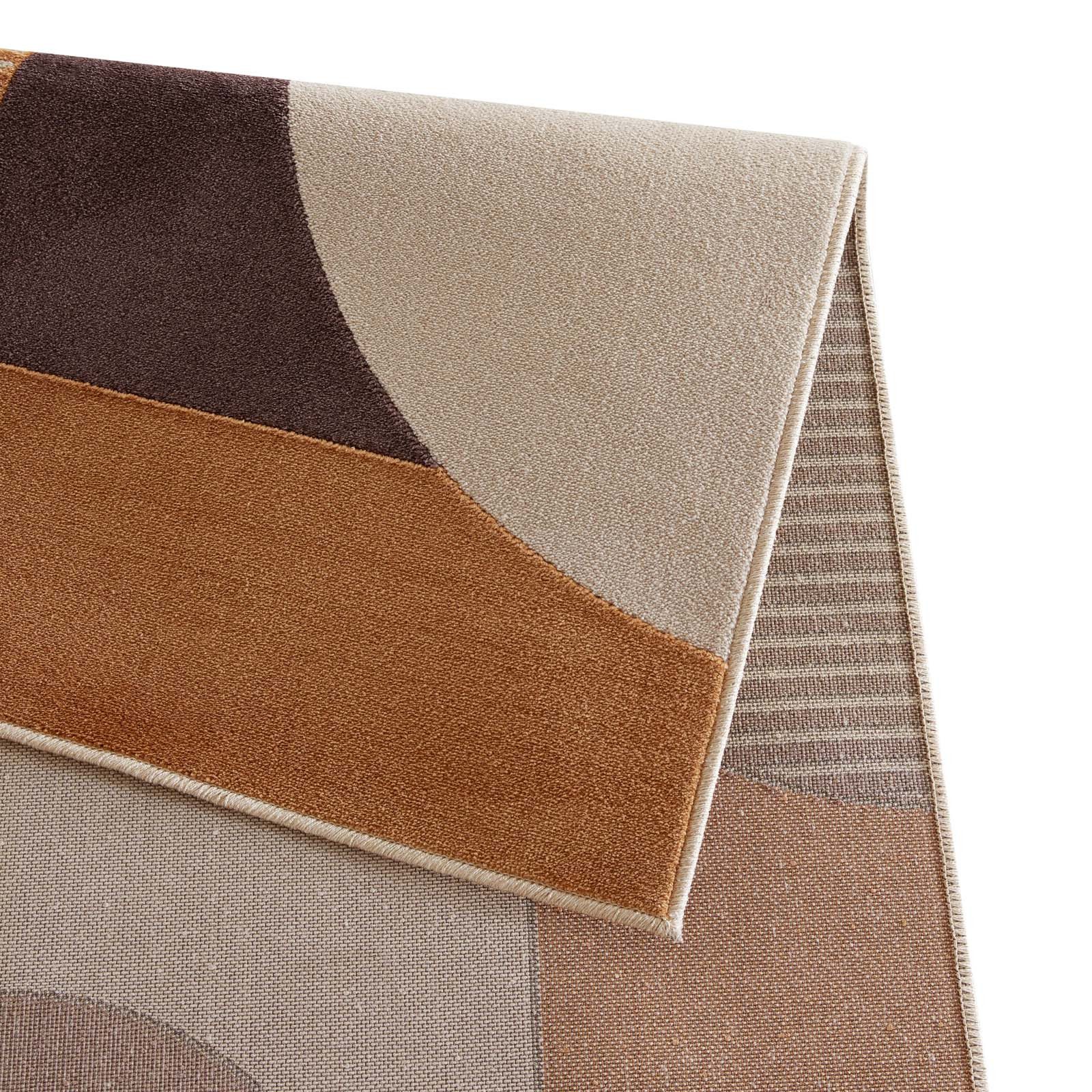 TaraCarpet Teppich Tara Carpet Teppich Mesina 70tes, rechteckig, Höhe: 7 mm, Retro Teppich in braun blau orange grün creme Pop Art 80X150 – Bild 4 von 5