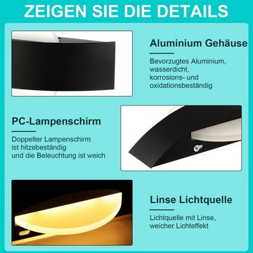 WILGOON Wandleuchte LED Wandlampe 8W aus Aluminium Flurlampe Bettlampe