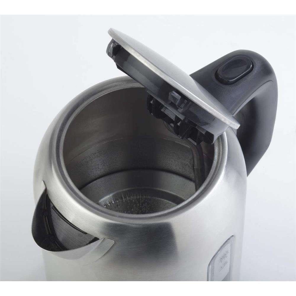 KORONA Wasserkocher Edelstahl-Wasslerkocher 20350, 1,7 l, 2200 W, Edelstahl, 2200 W, 360 Grad drehbar, 1,7 Liter, Überhitzungsschutz
