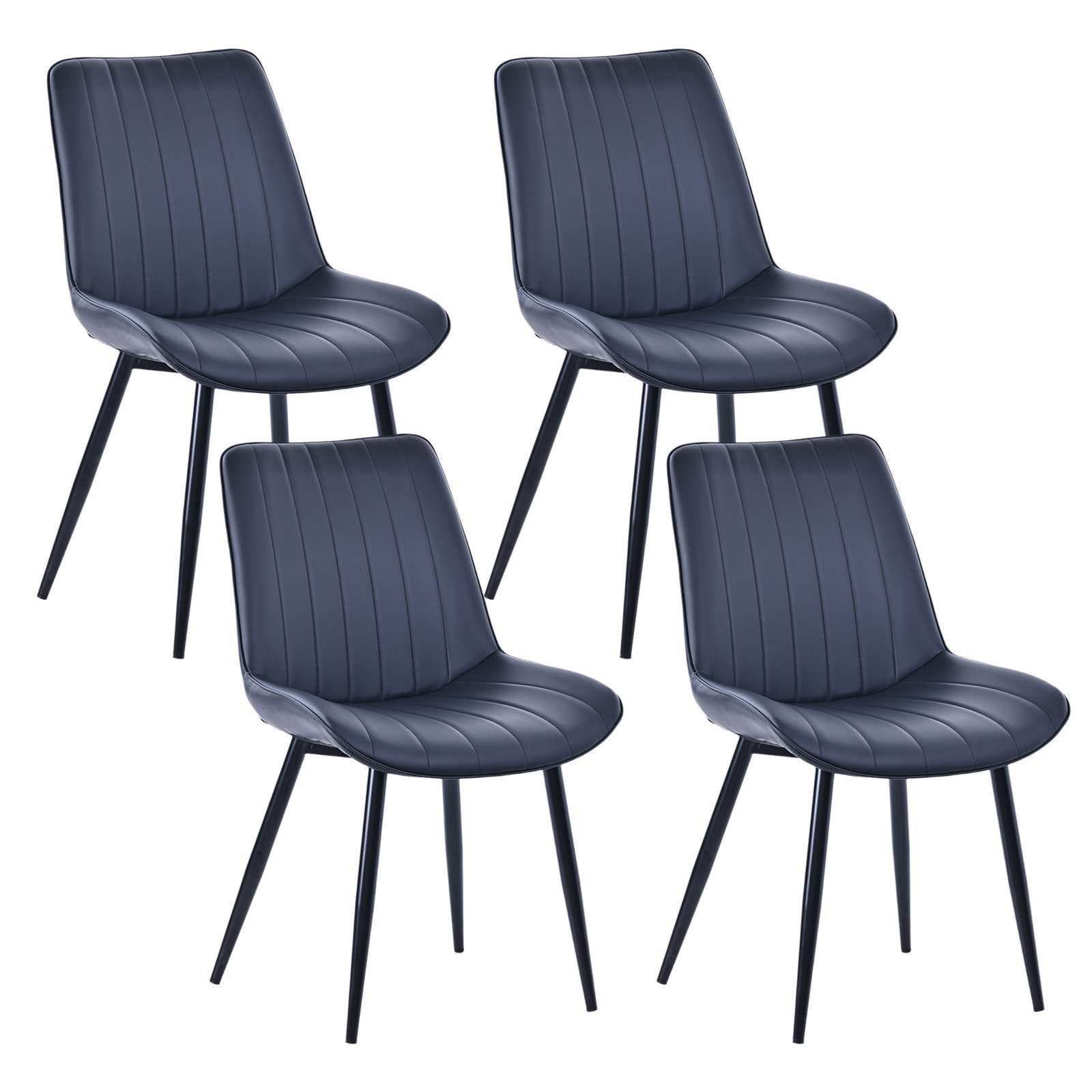 HOMAVO Esszimmerstuhl YZ1 STUHL-SET 4 Stück in Lederlook oder Samt günstig online kaufen