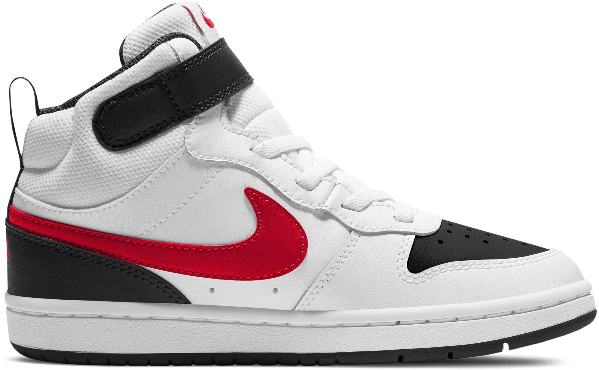 Nike Sportswear COURT BOROUGH MID 2 weiß/rot des Air 1 Spuren (PS) Force auf den Design Sneaker