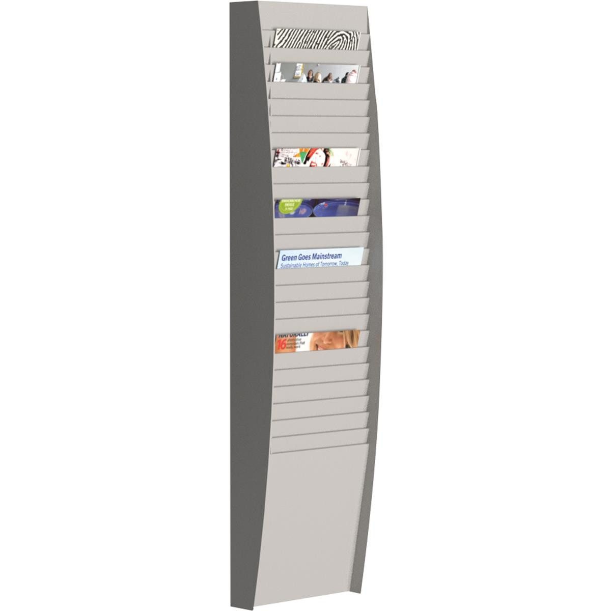 PAPERFLOW Zeitungsständer PAPERFLOW A4V1X25.02 Sortiertafel 25 Fä. grau