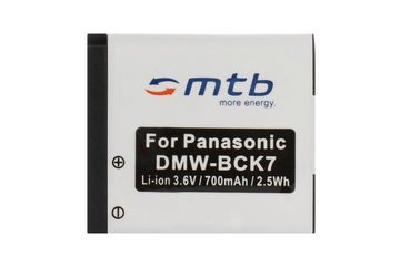 mtb more energy [BAT-308 - Li-Ion] Kamera-Akku kompatibel mit Akku-Typ Panasonic DMW-BCK7 700 mAh (3,6 V), passend für: Panasonic Lumix DMC-FH2, FH4, FH5, FH6, FH7, FH8, FH24, FH25, FH27, FP5, FP7, FT20, FT25, FS16, FS18, FS22, FS28, FS35, FS37, FS40, FS41, FS45, FX77, FX78, FX80, FX90, S1, S2, S3, S5, SZ1, SZ5, SZ7, TS20, TS25…
