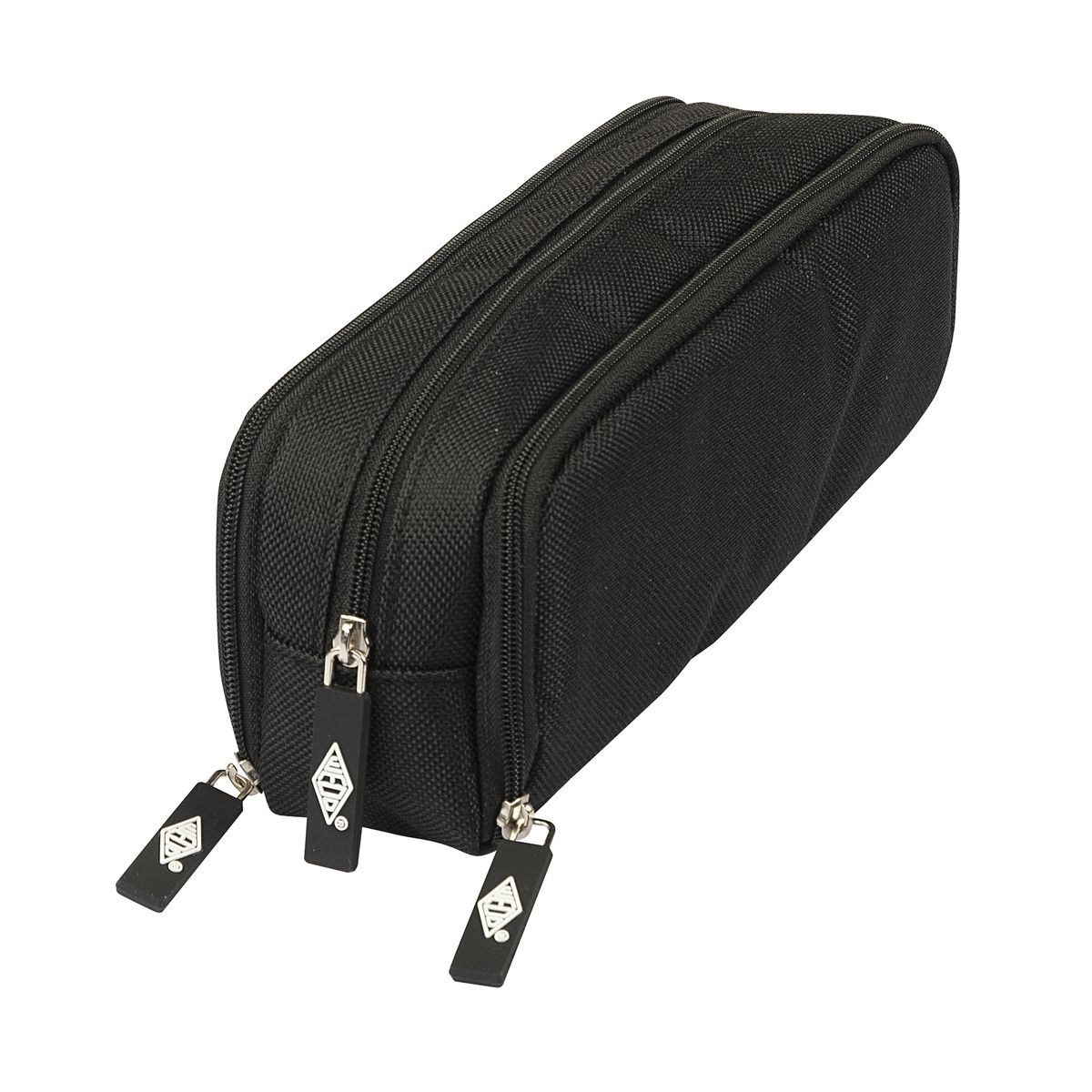 Werner Dorsch Schlamper Mäppchen Business schwarz 23x7,5x8cm 3 Reißverschlussfächer