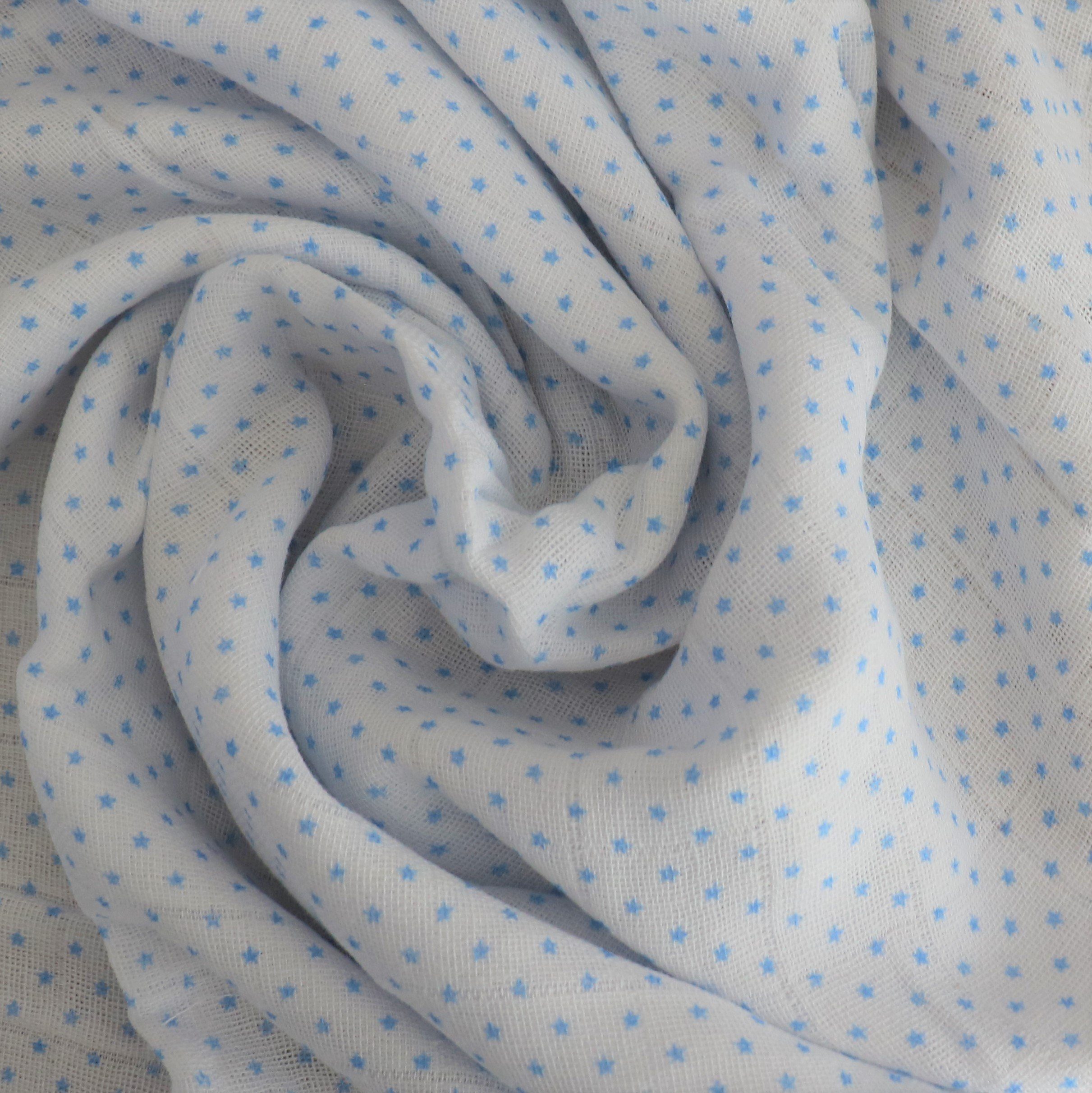 Babymajawelt Stoffwindeln Baby Mullwindeln "Stars" 80x80 cm 3er Pack, Premium Spucktücher (Starter Set, 3-St., Packung), Made in Europe, Sterne, besonders hautfreundlich und atmungsaktiv