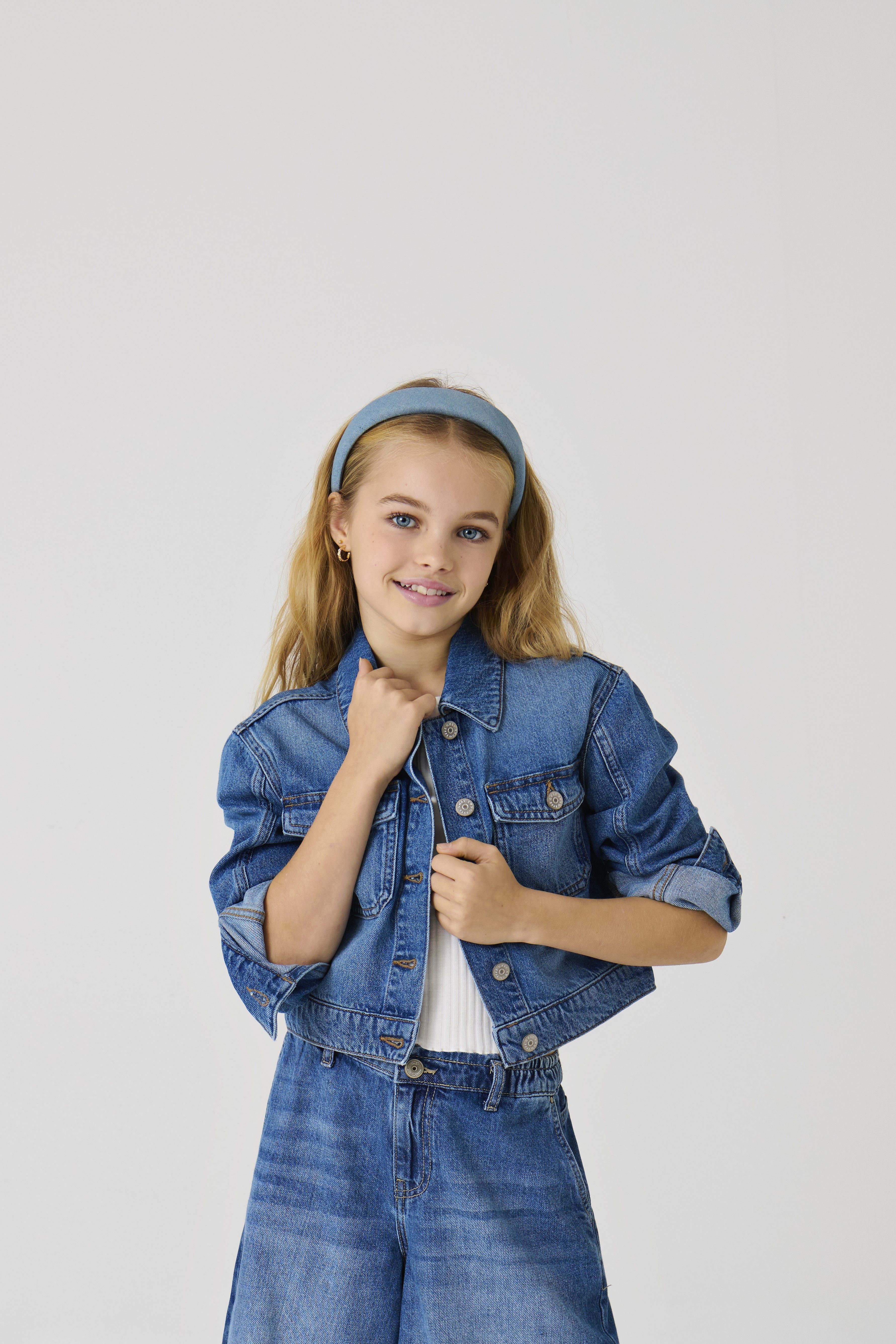KIDS ONLY Jeansjacke KOGLUMI LS JACKET DNM PIM NOOS kurz, in klassischer Form