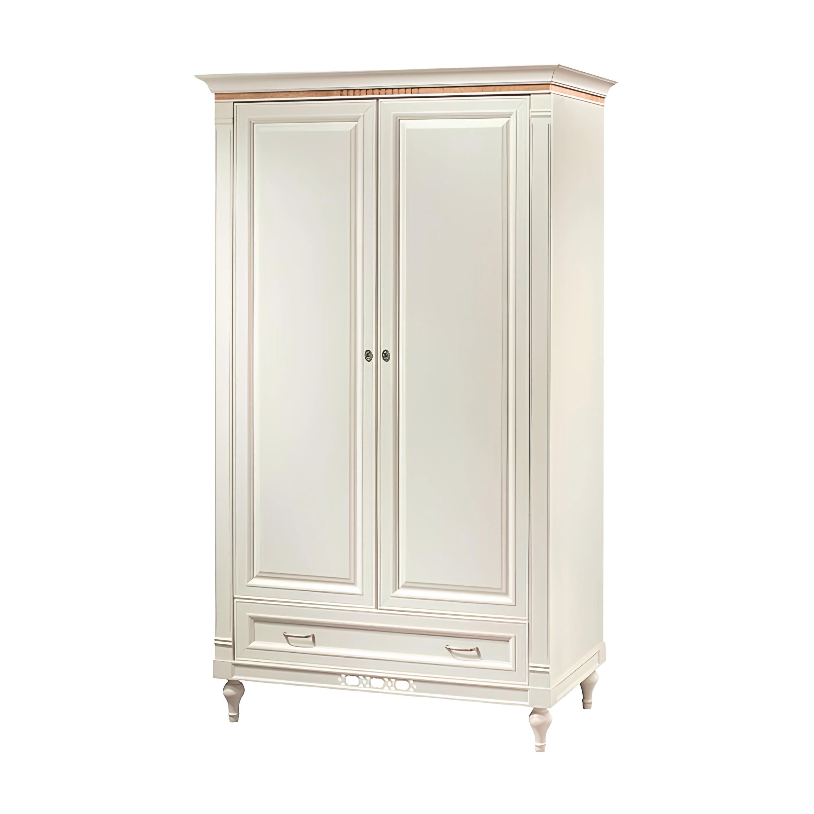 Xlmoebel Kleiderschrank Klassischer Holzschrank mit zwei Türen in eleganter Optik (1-St., Kleiderschrank) Hergestellt in Europa