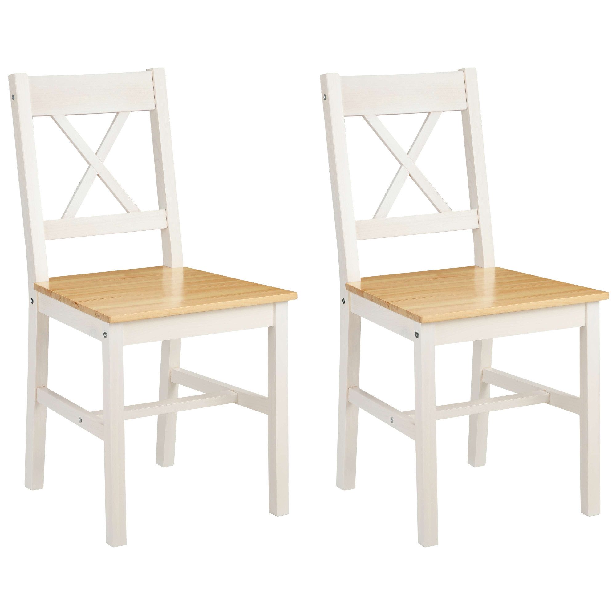 OTTO home Esszimmerstuhl Willow (Set, 2 St), aus massivem Kiefernholz, lackiert, pflegeleicht, bis 130 kg belastbar