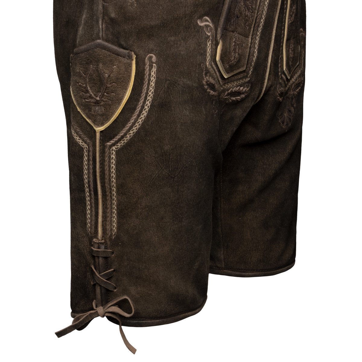 Krüger Trachtenlederhose Roger Herren (1-tlg) Trachtenlederhose, Trachtenhose, Bayerische Lederhose, Oktoberfest