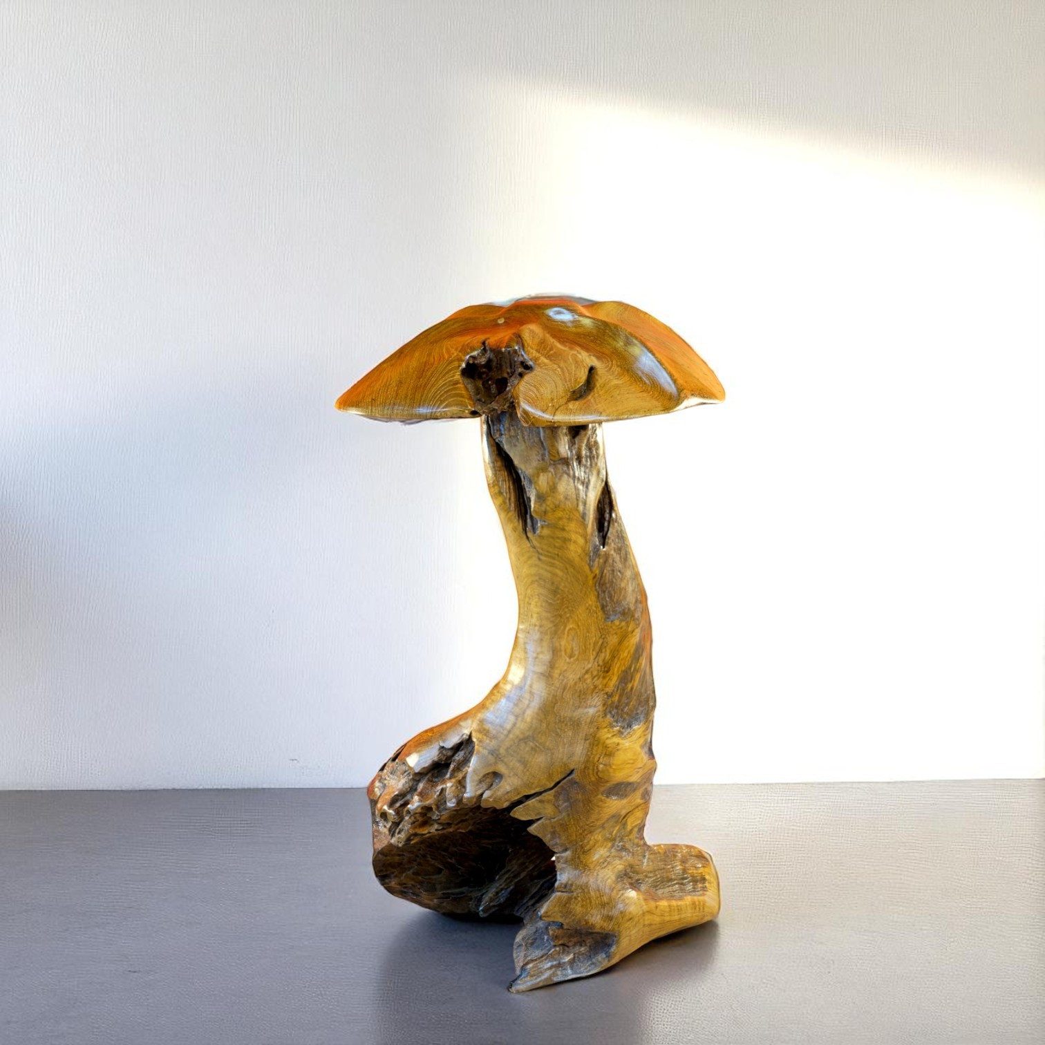 Gartenfigur Wurzelholz Skulptur Pilz 50cm