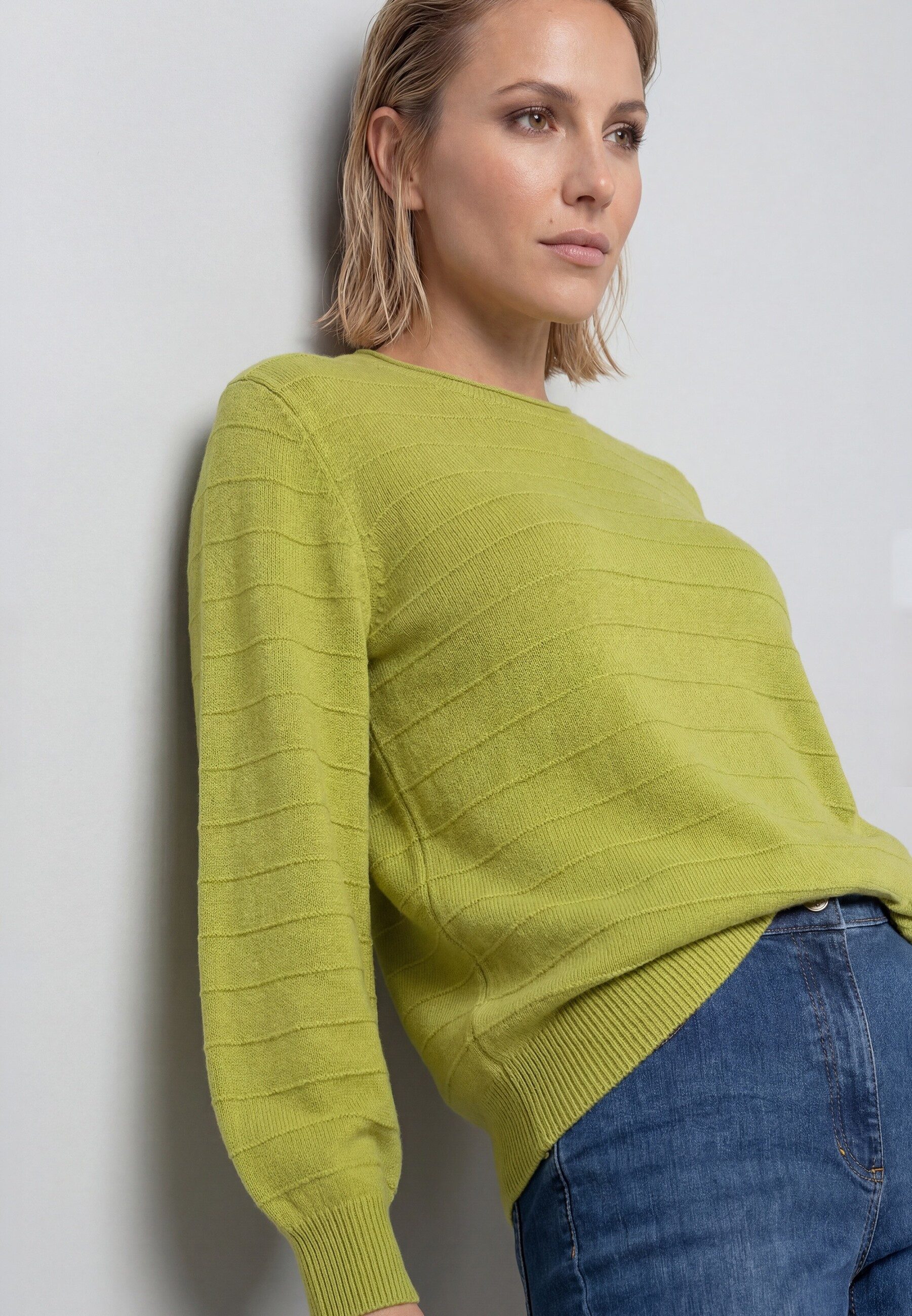 Olsen Strickpullover Pullover mit Rundhalsausschnitt