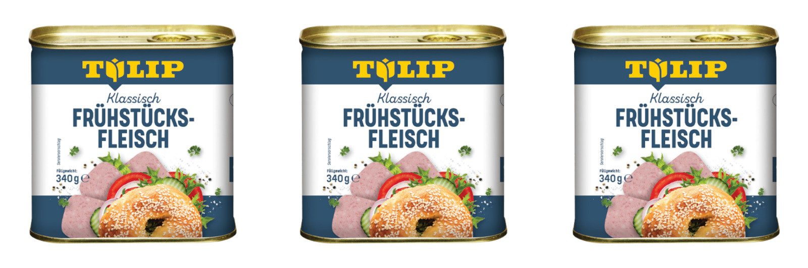 TULIP Wurstkonserve Frühstücksfleisch 340g Original Dänische Delikatesse Konservendose, 340 g, Frühstücksfleisch