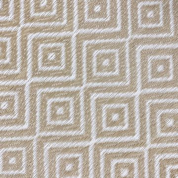 Outdoorteppich Kunststoff Outdoor-Teppich mit Rautenmuster in beige, Teppich-Traum, rechteckig