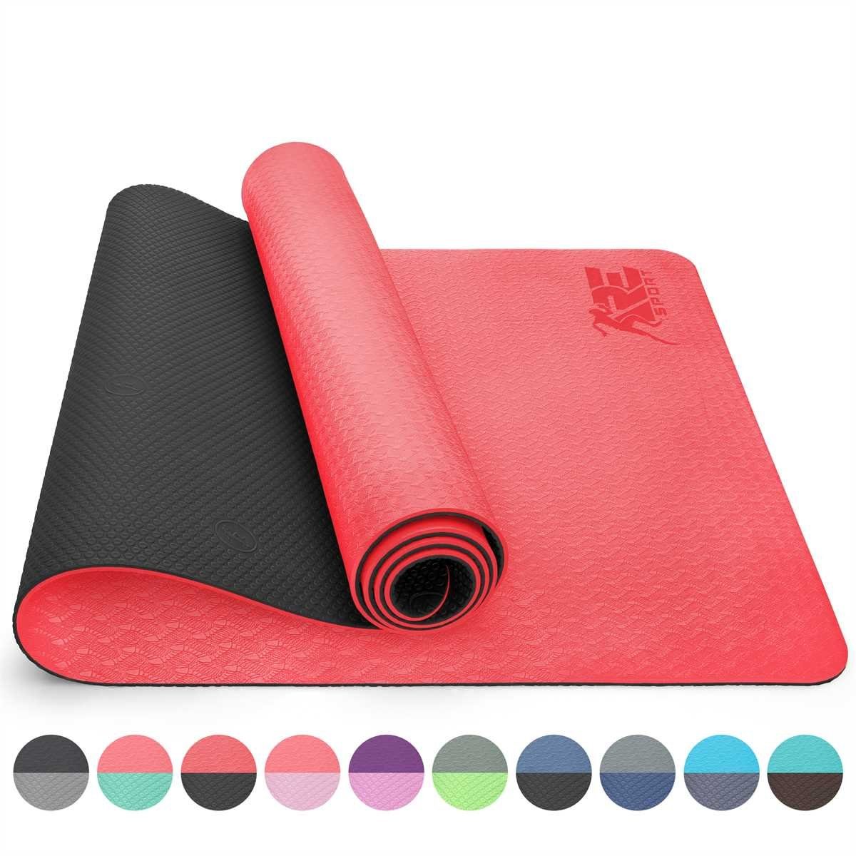 Yogamatte Rutschfest Gymnastikmatte Fitnessmatte Tragegurt&Tasche 183x61cm 15mm 