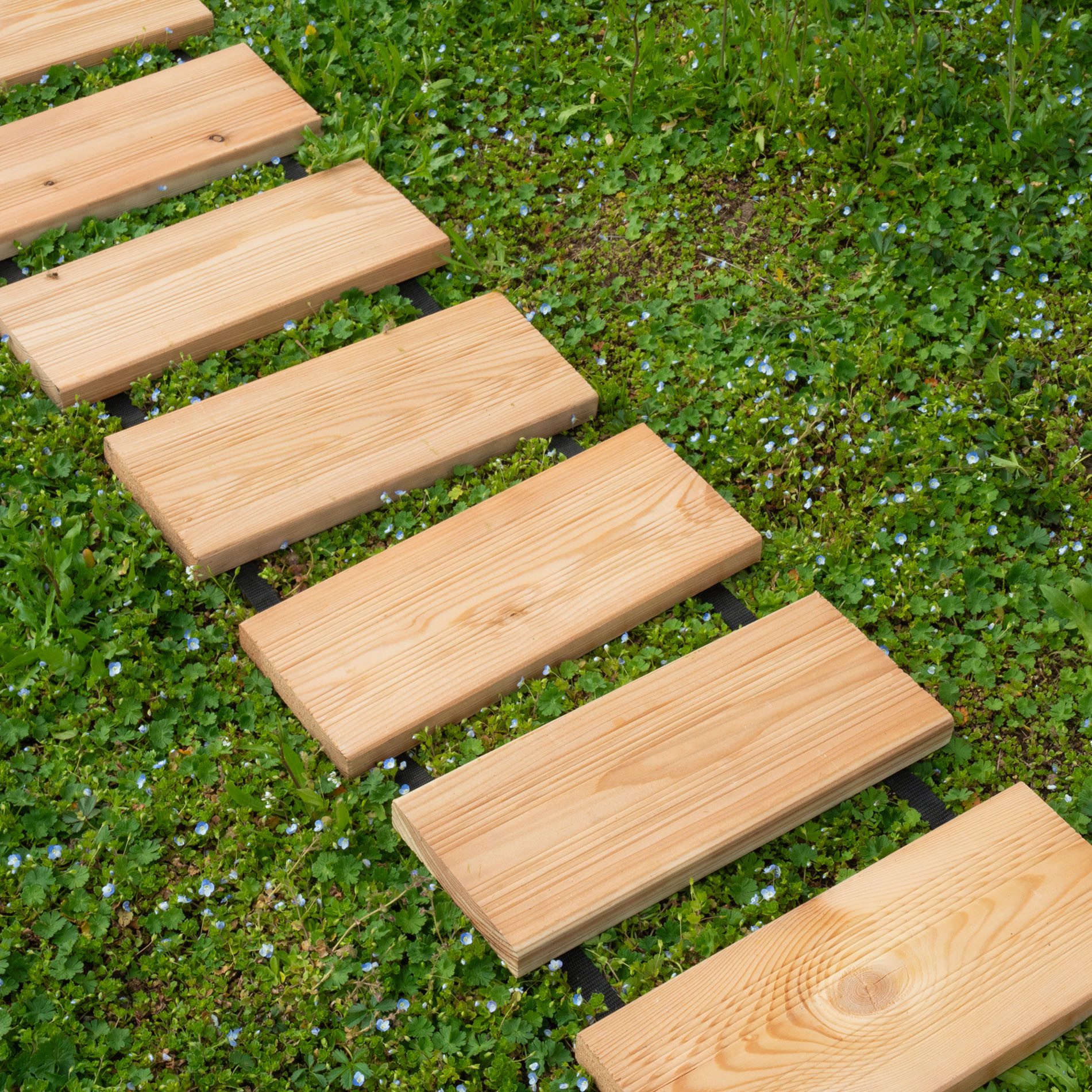 WOMONY Gartensteg Rollweg Douglasie Natur 2,50 m