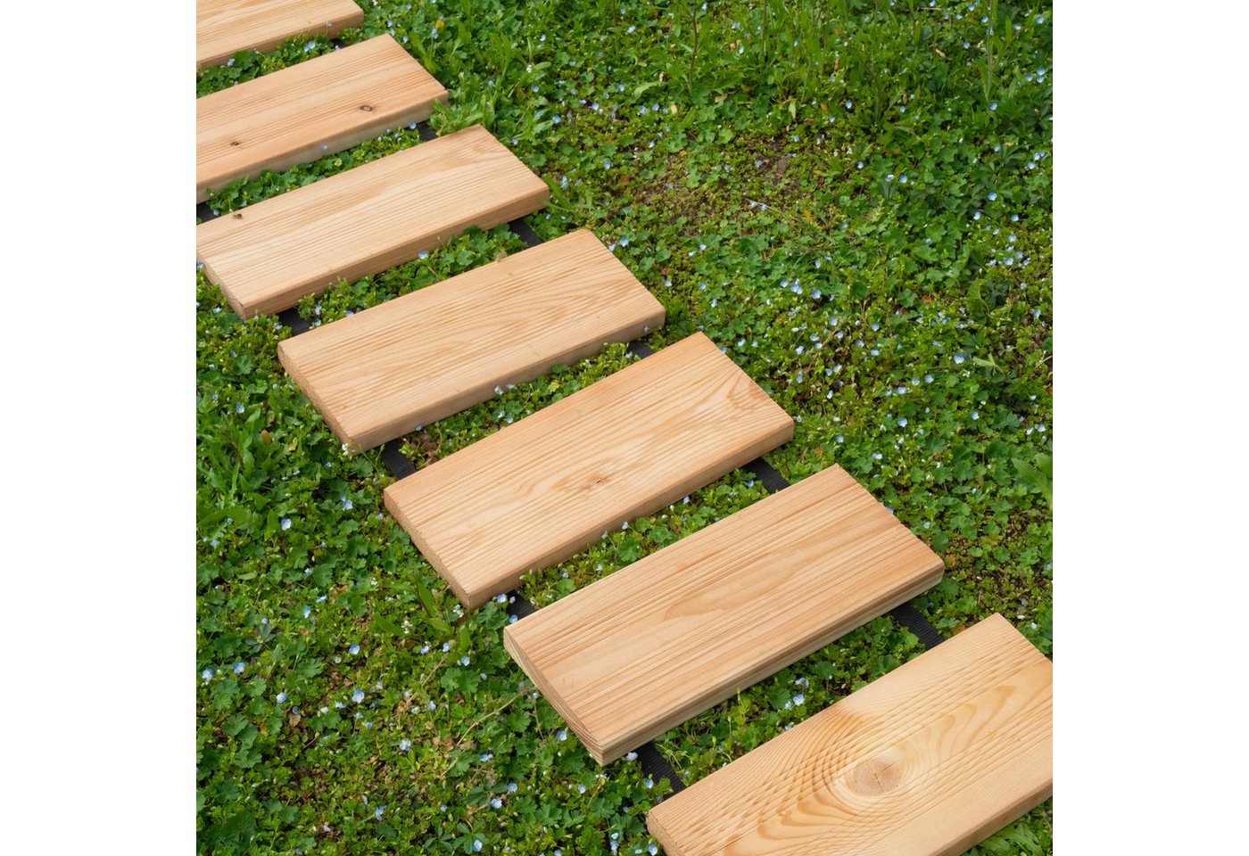 WOMONY Gartensteg Rollweg Douglasie Natur 2,50 m