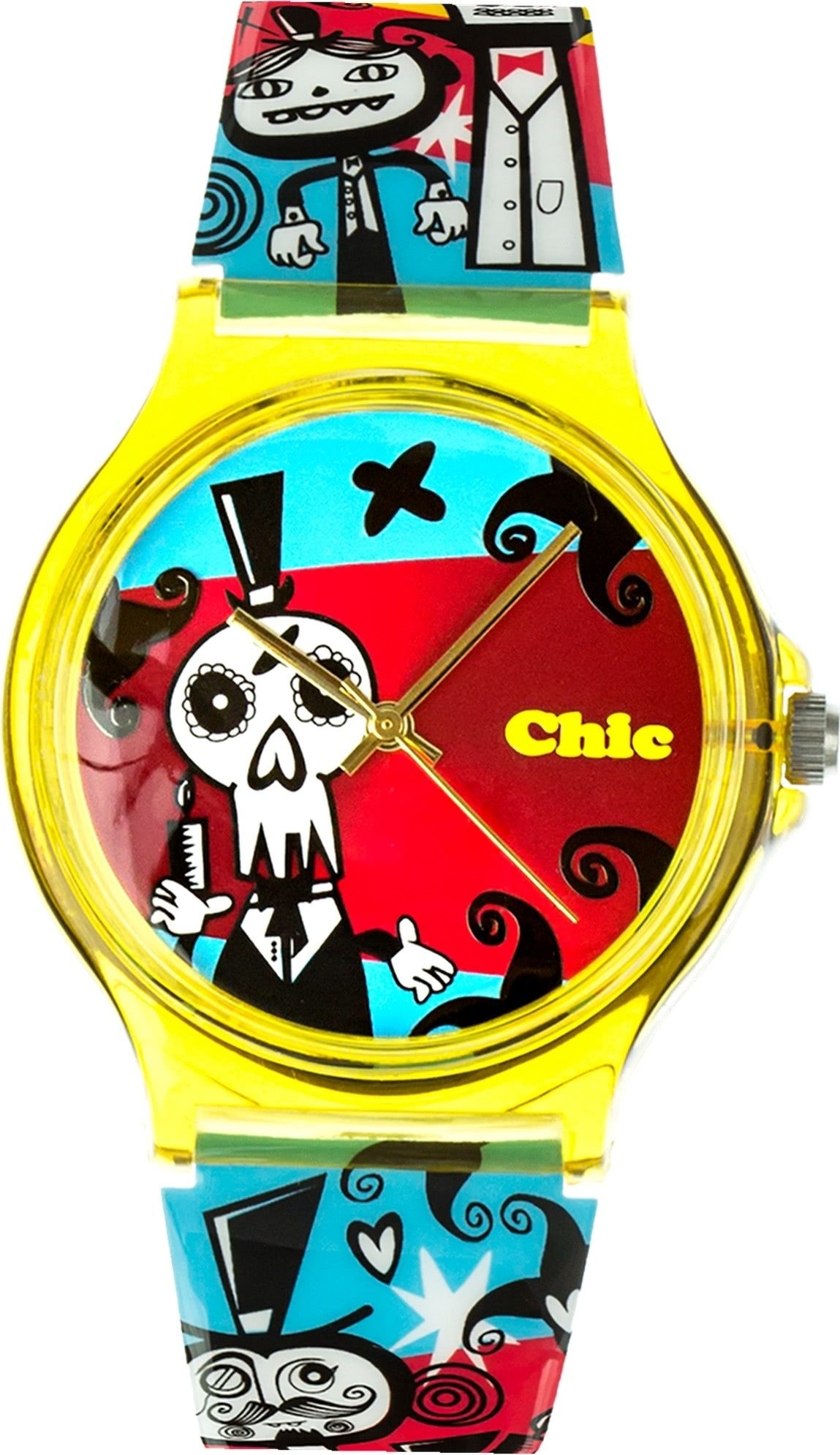 Quarzuhr Chic-Watches Damenuhr Zombie Armbanduhr Chic
