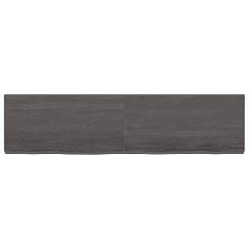 furnicato Tischplatte Dunkelbraun 160x40x(2-6)cm Massivholz Eiche