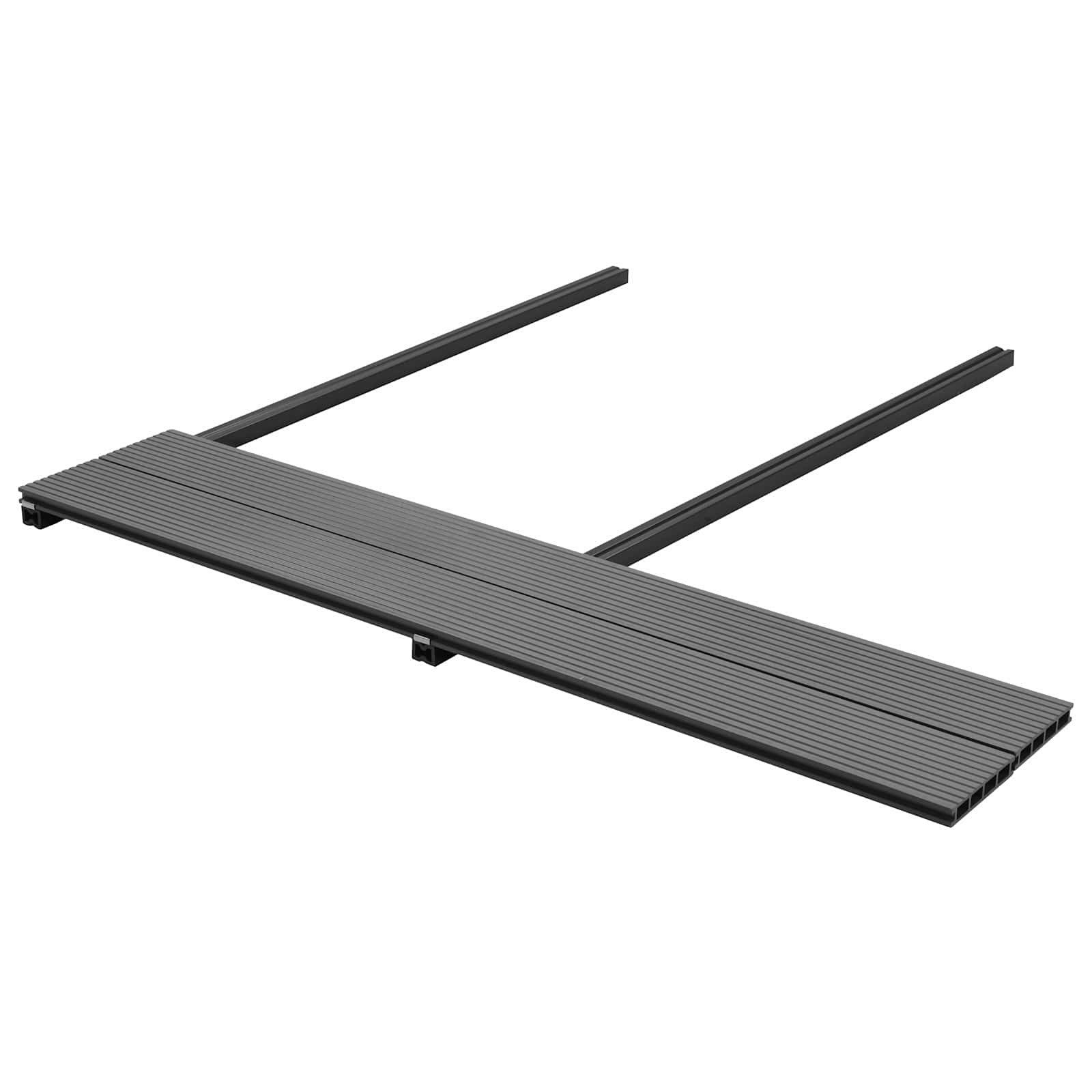 vidaXL Terrassendielen Terrassendiele 16 pcs Grau WPC, BxL: je 14x400 cm, (16-St)