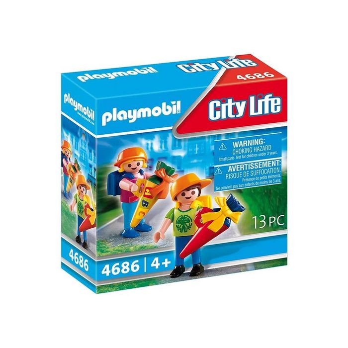 Playmobil® Spielfigur City Life 4686 Erster Schultag 13 teilig Schulkind Schulanfänger Schultüte Spielzeug