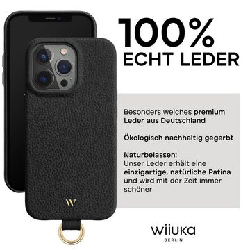 wiiuka Handykette skiin LOOP Hülle für iPhone 13 Pro Max, Handyhülle / Kette, Handgefertigt - Deutsches Leder, Premium Case