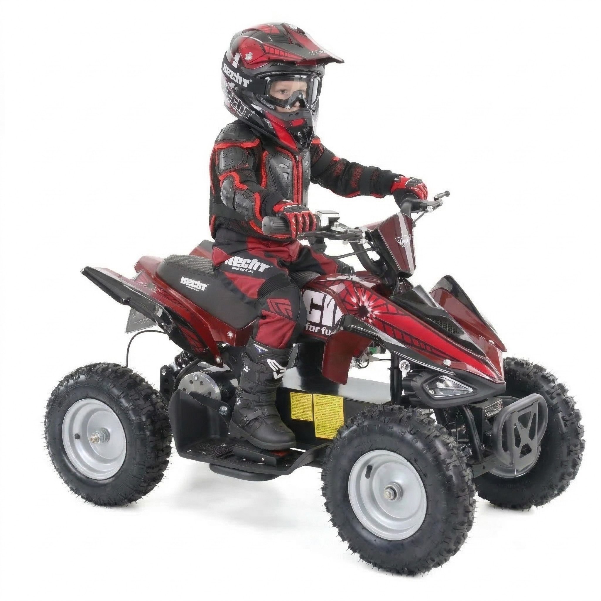 Hecht Elektro-Kinderquad Mini Kinder Quad 1000W bis 20 km/h, Belastbarkeit 65 kg, 36V/12Ah Akku, Scheibenbremsen, Scheinwerfer