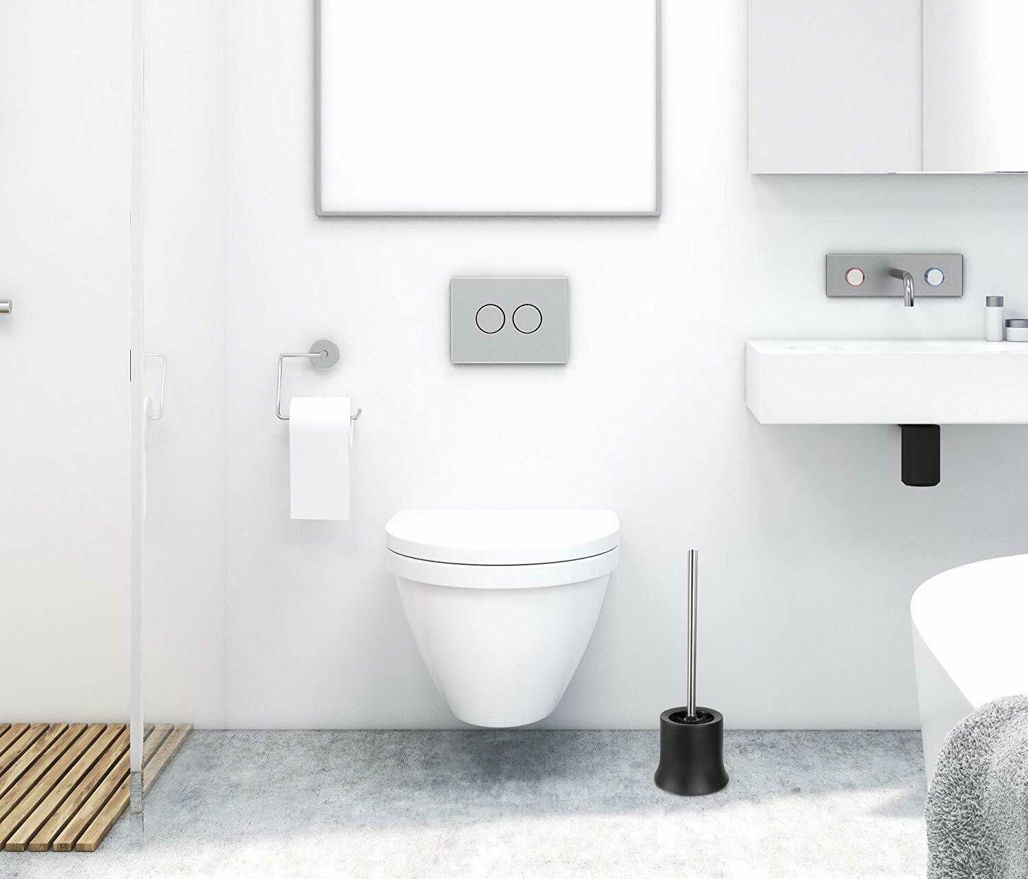 ROXUS WC-Reinigungsbürste WC-Garnitur freistehend, Toilettenbürsten Set, WC-Reinigungsbürsten, Badezimmer anthrazit jedes
