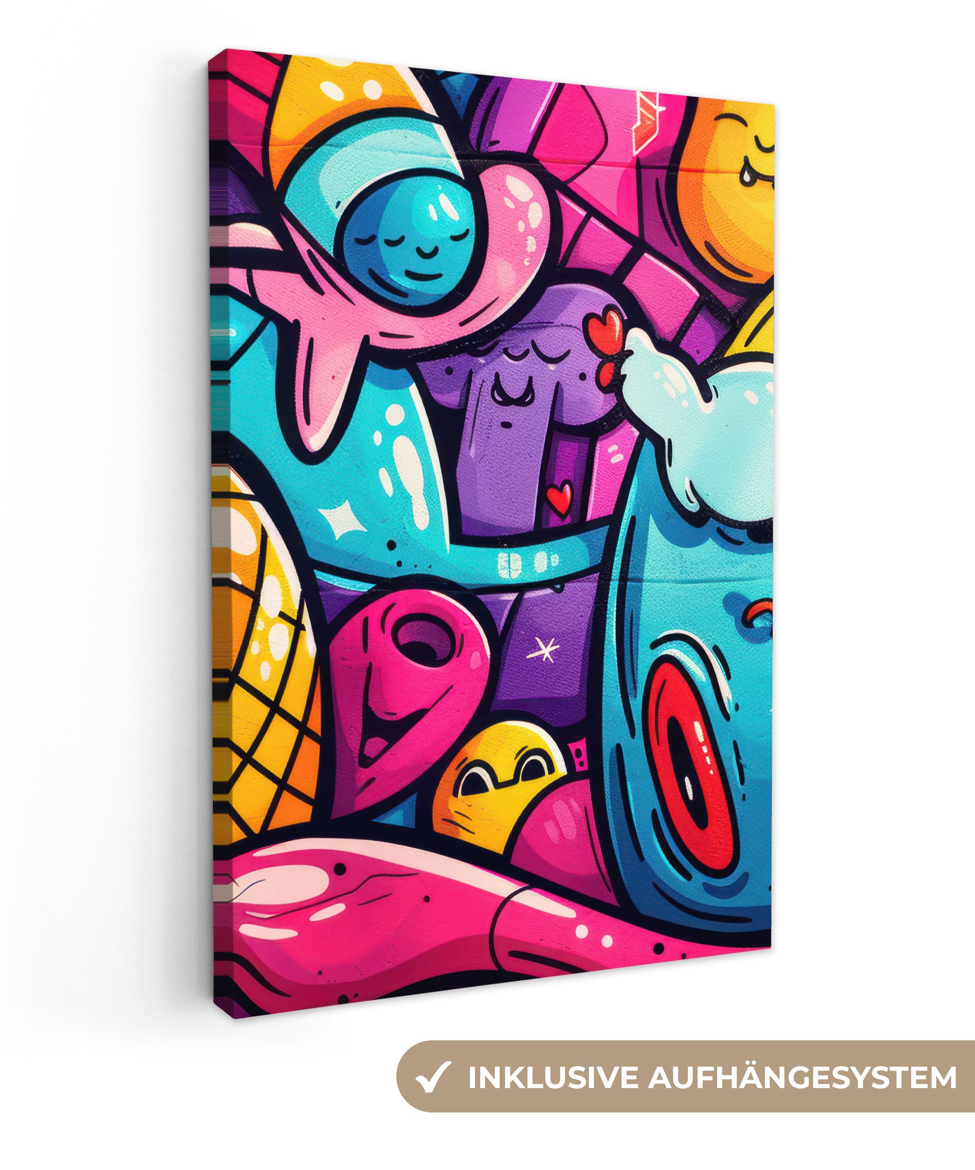 OneMillionCanvasses® Leinwandbild Abstrakt - Neon - günstig online kaufen