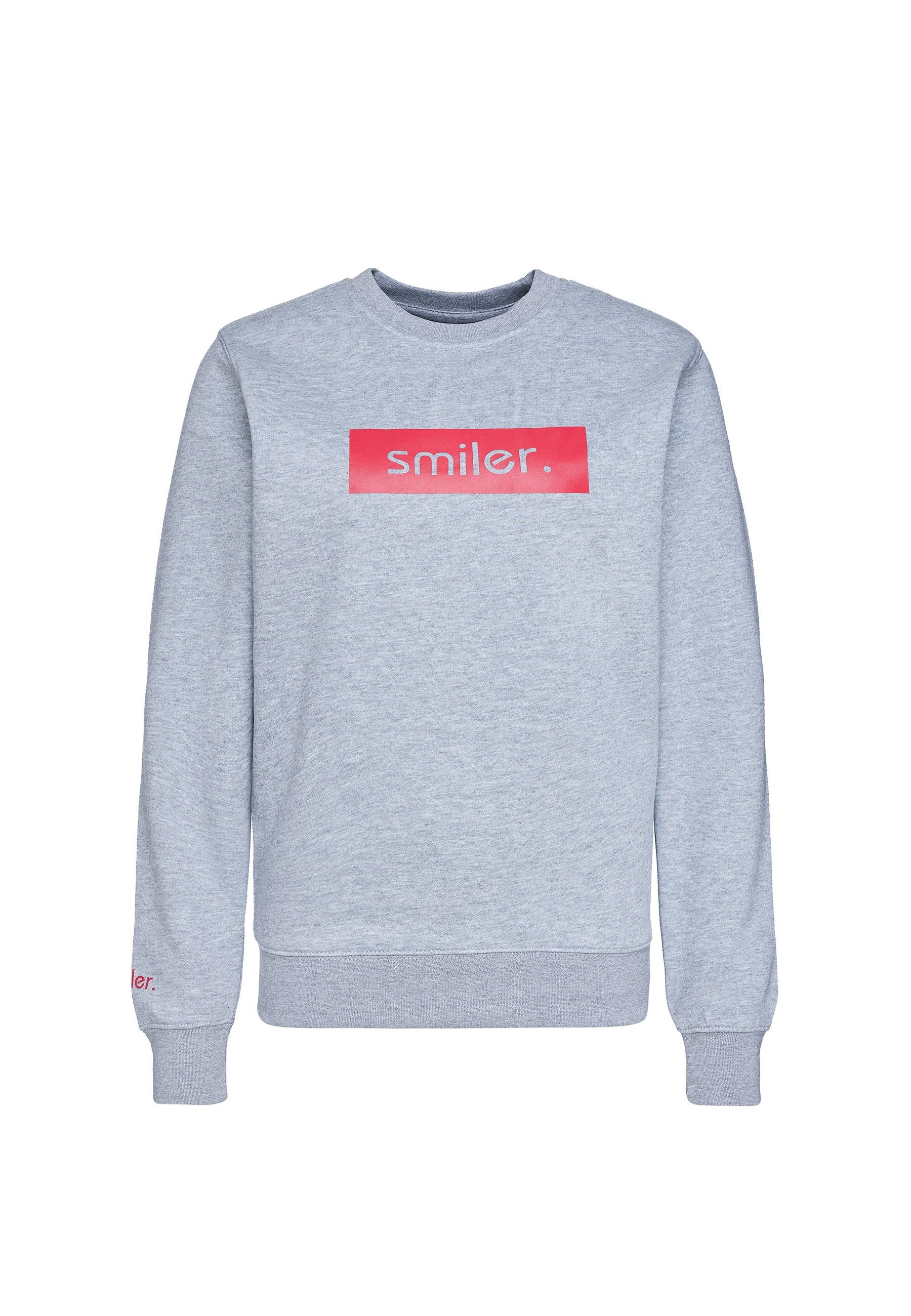 smiler. Sweatshirt dude. mit Label-Applikationen