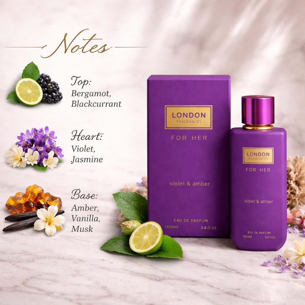 LONDON FRAGRANCES Eau de Parfum London Fragrances For Her Damenduft EDP 100 ml, 1-tlg., Hergestellt in UK Damenduft, Elegant