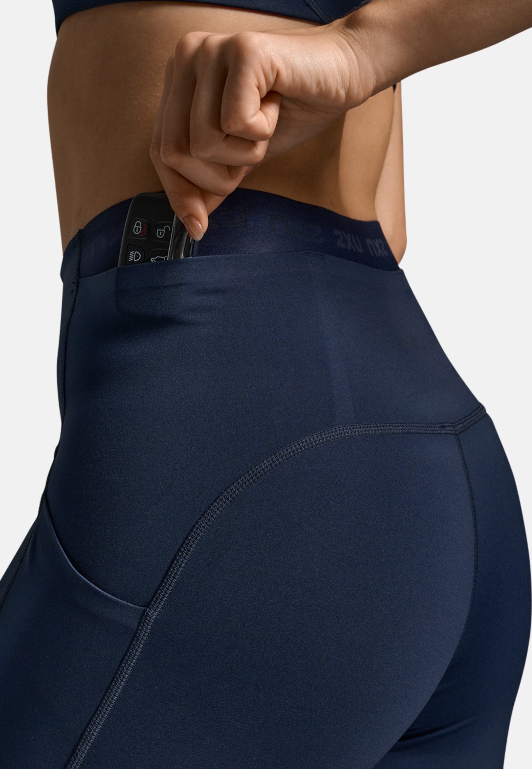 2xU Lauftights Form Stash Hi-Rise Compression 7/8 (1-tlg)