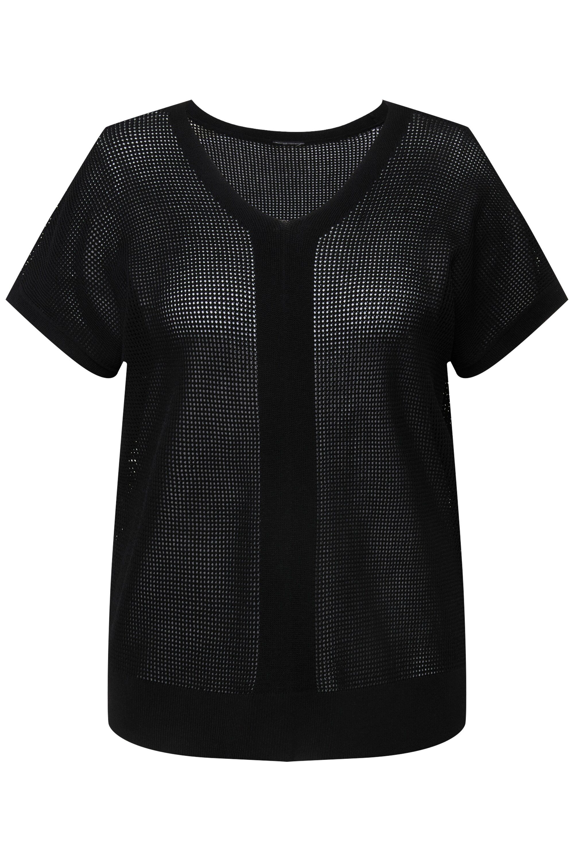 Ulla Popken Strickpullover Pullover Struktur Oversized günstig online kaufen