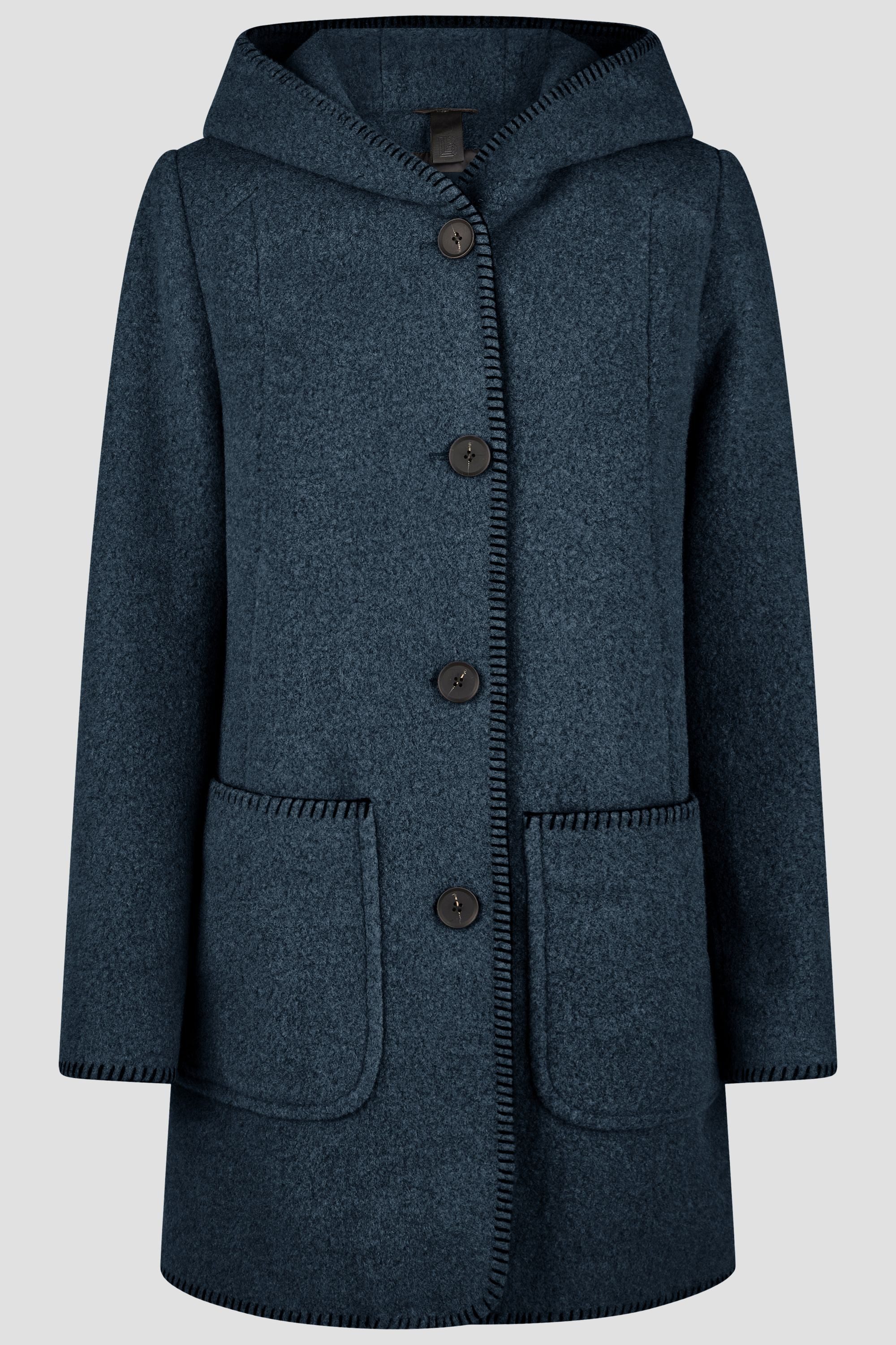 Barbara Lebek Kurzmantel Trenchcoat, Damenmantel oder Wollmantel mit Kapuze