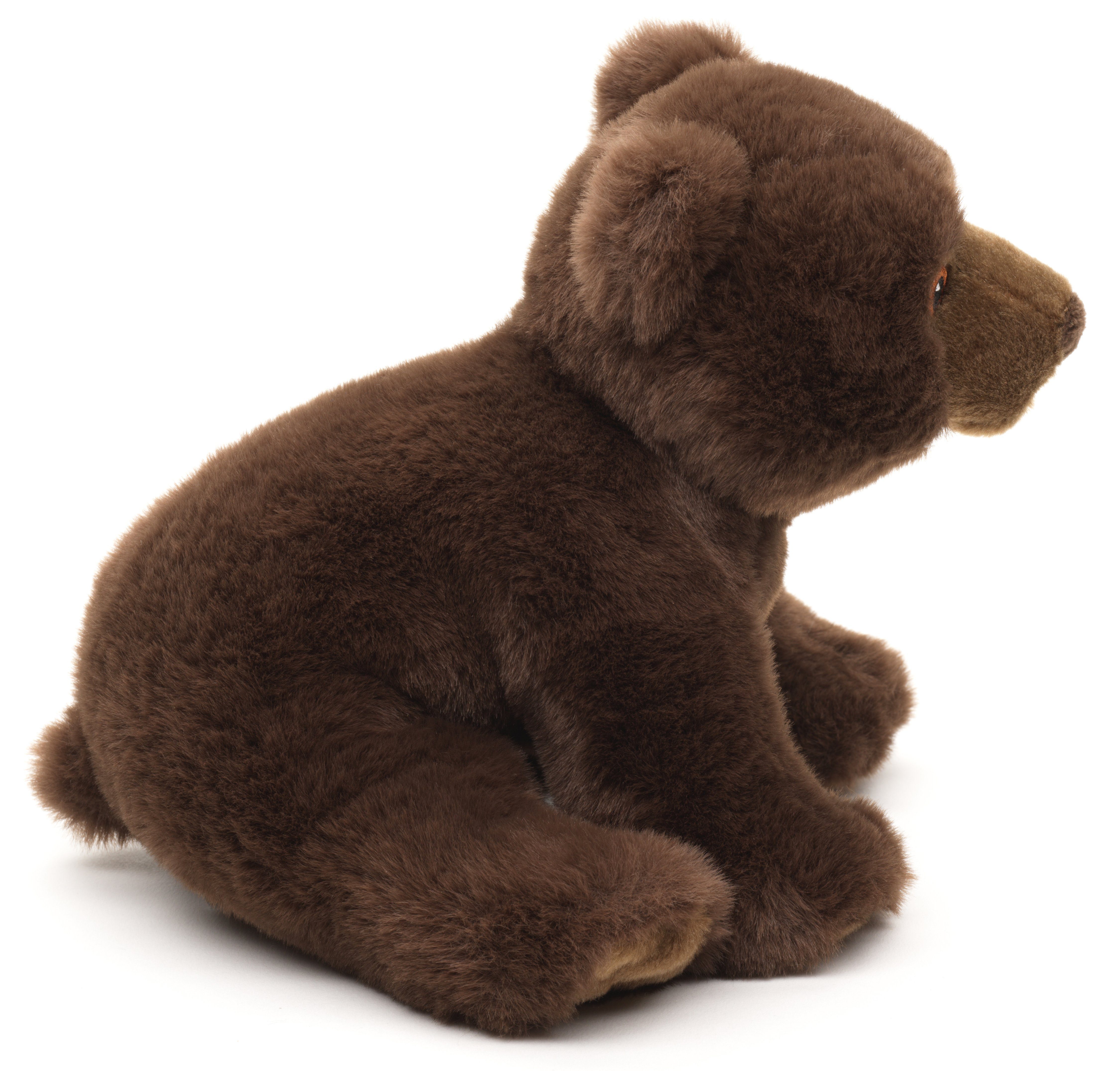 Uni-Toys Kuscheltier Braunbär, sitzend - 20 cm (Länge) - Plüsch-Bär - Plüschtier, Uni-Toys Eco-Line - zu 100 % aus recyceltem Material gefertigt