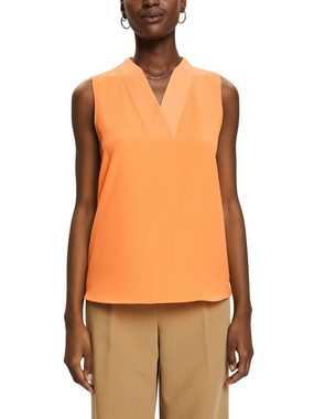 Esprit Collection Blusentop Ärmellose Bluse mit V-Ausschnitt