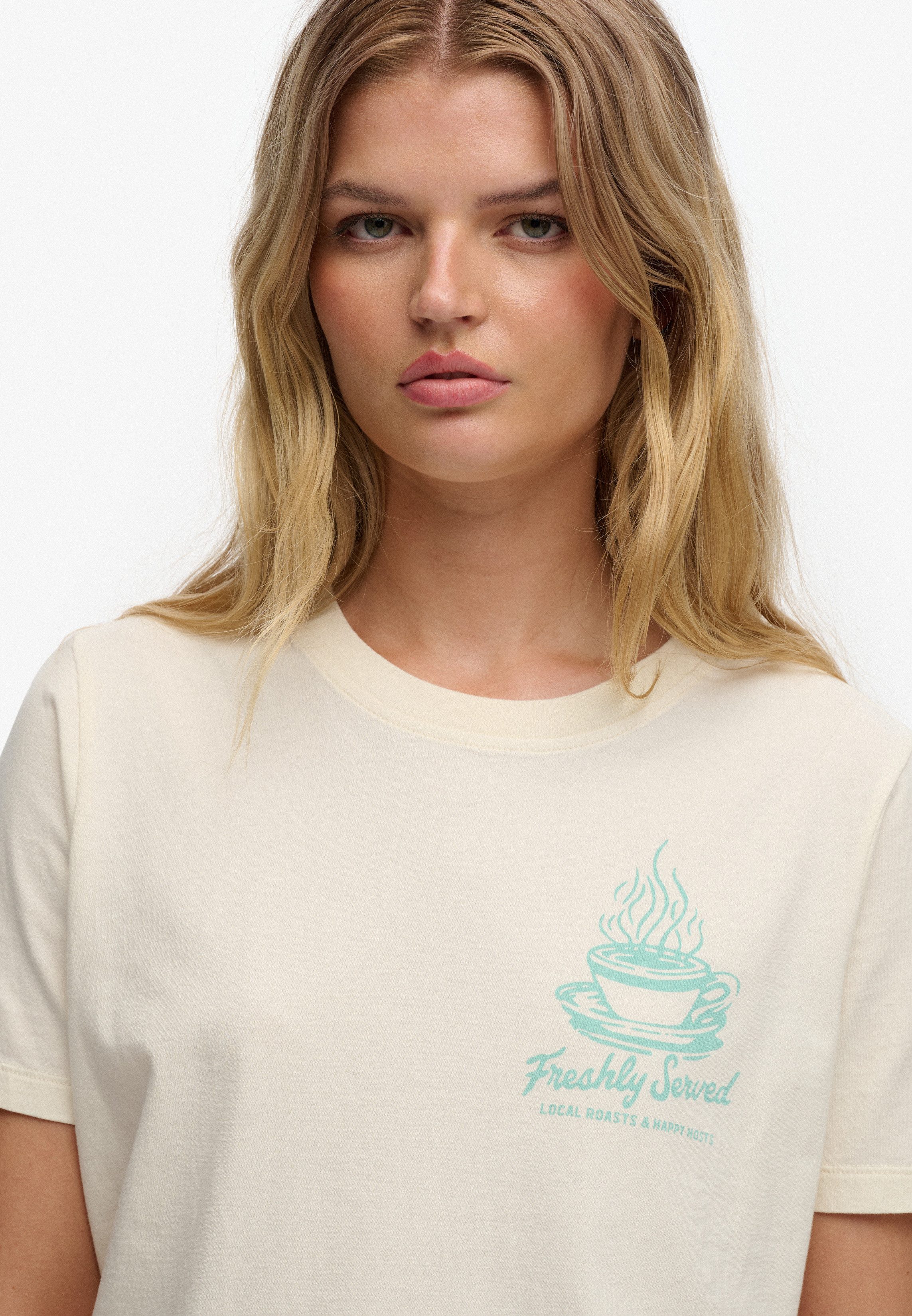 Superdry Print-Shirt ROADSIDE TRADE RELAXED TEE aus Baumwolle in Single Jersey, Relaxed Fit, Kurzarm – Bild 4 von 5