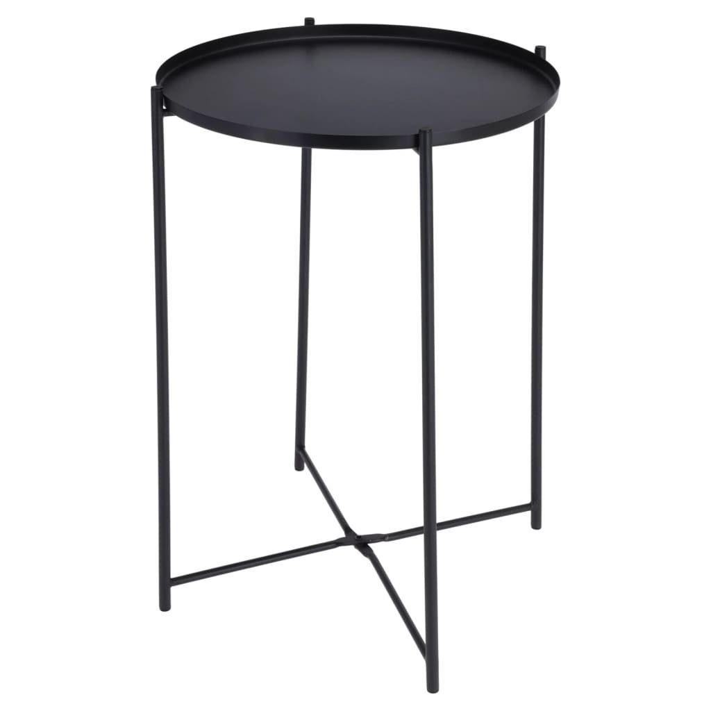 Progarden Beistelltisch Beistelltisch Rund 35x47 cm Schwarz (1-St)