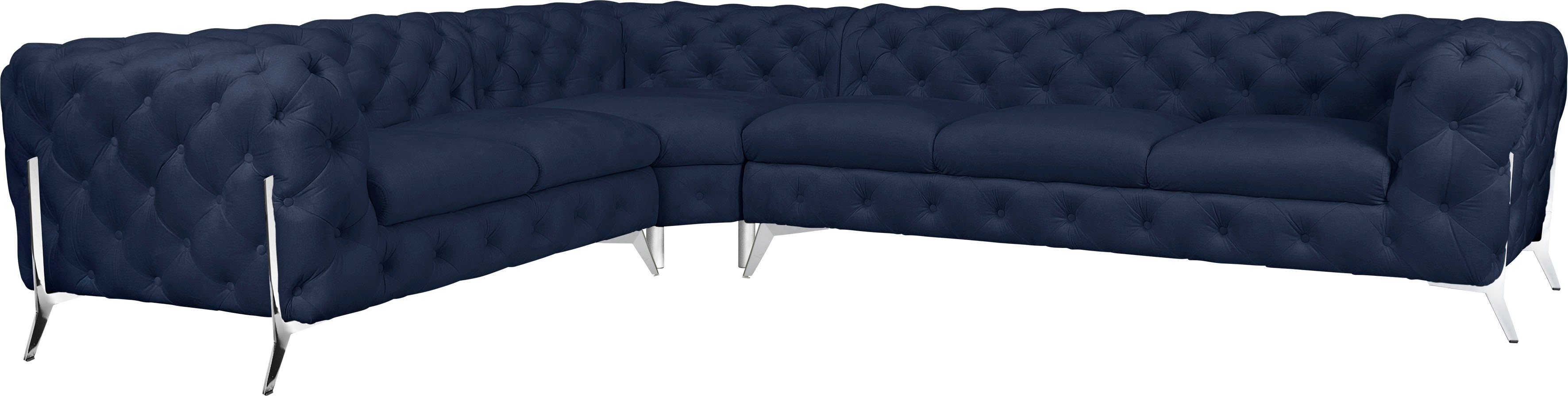 Leonique Chesterfield-Sofa Amaury L-Form, großes Ecksofa, günstig online kaufen