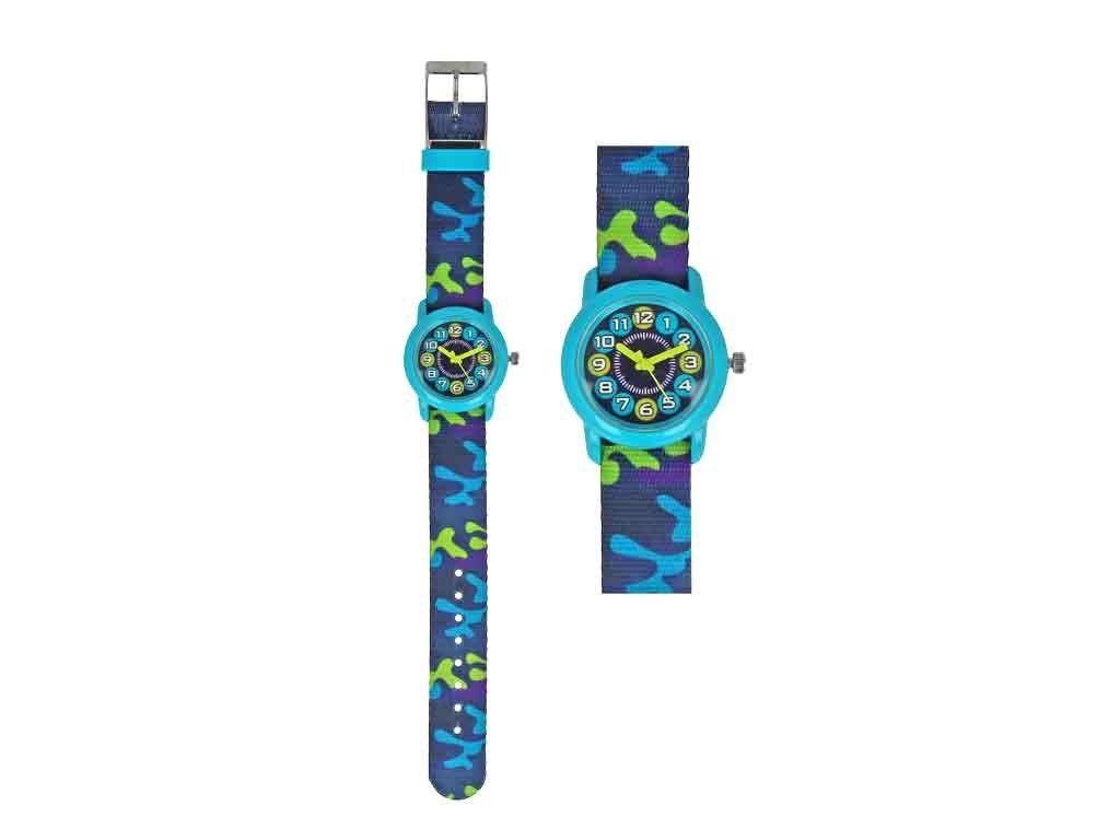 bb Klostermann Quarzuhr Kinderuhr Camouflage blau - Kinderuhr - 1 Stück