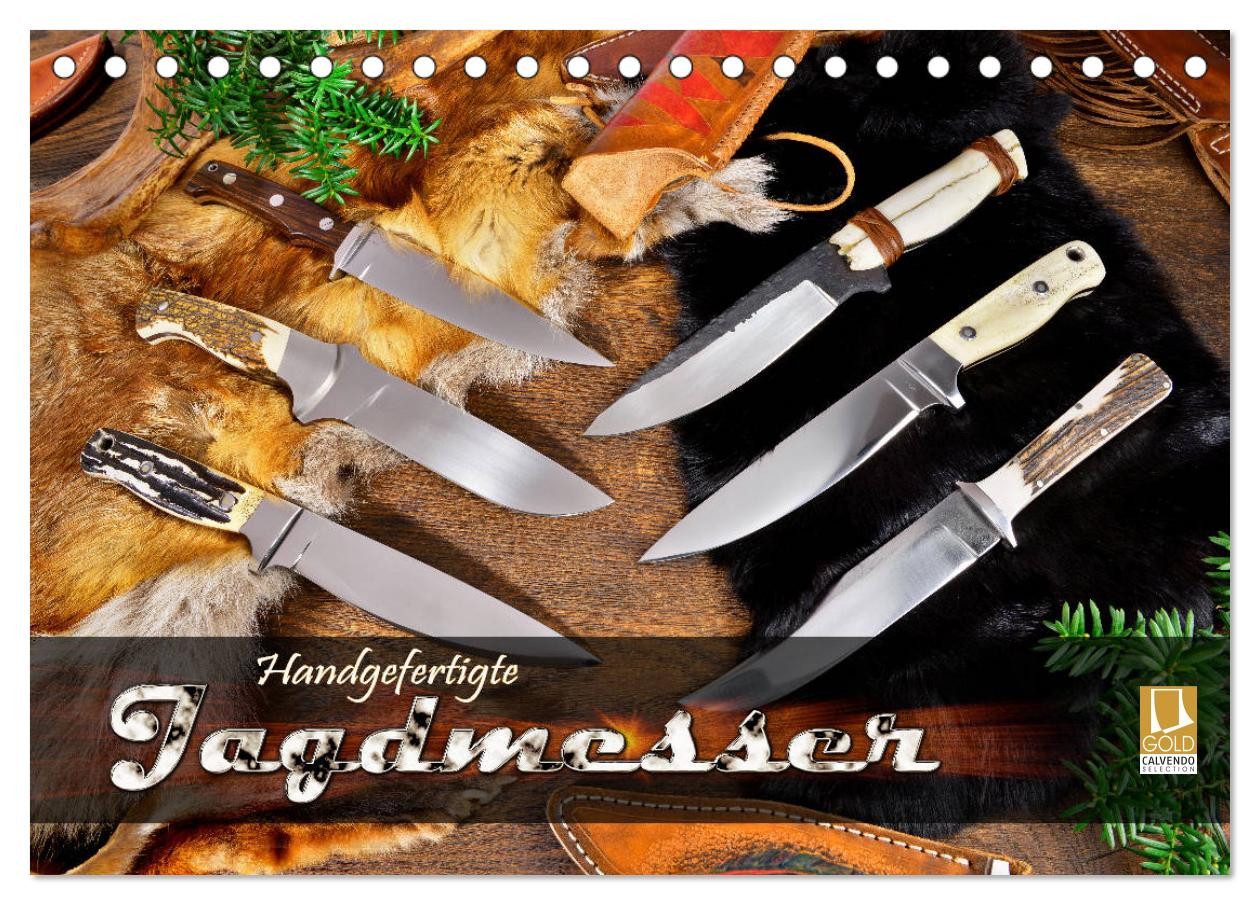 CALVENDO Wandkalender Handgefertigte Jagdmesser (Tischkalender 2027 DIN A5 quer), CALVENDO M