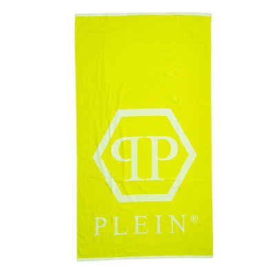PHILIPP PLEIN Strandtuch, Baumwolle, 100x180cm, Lime Grün, Logodruck