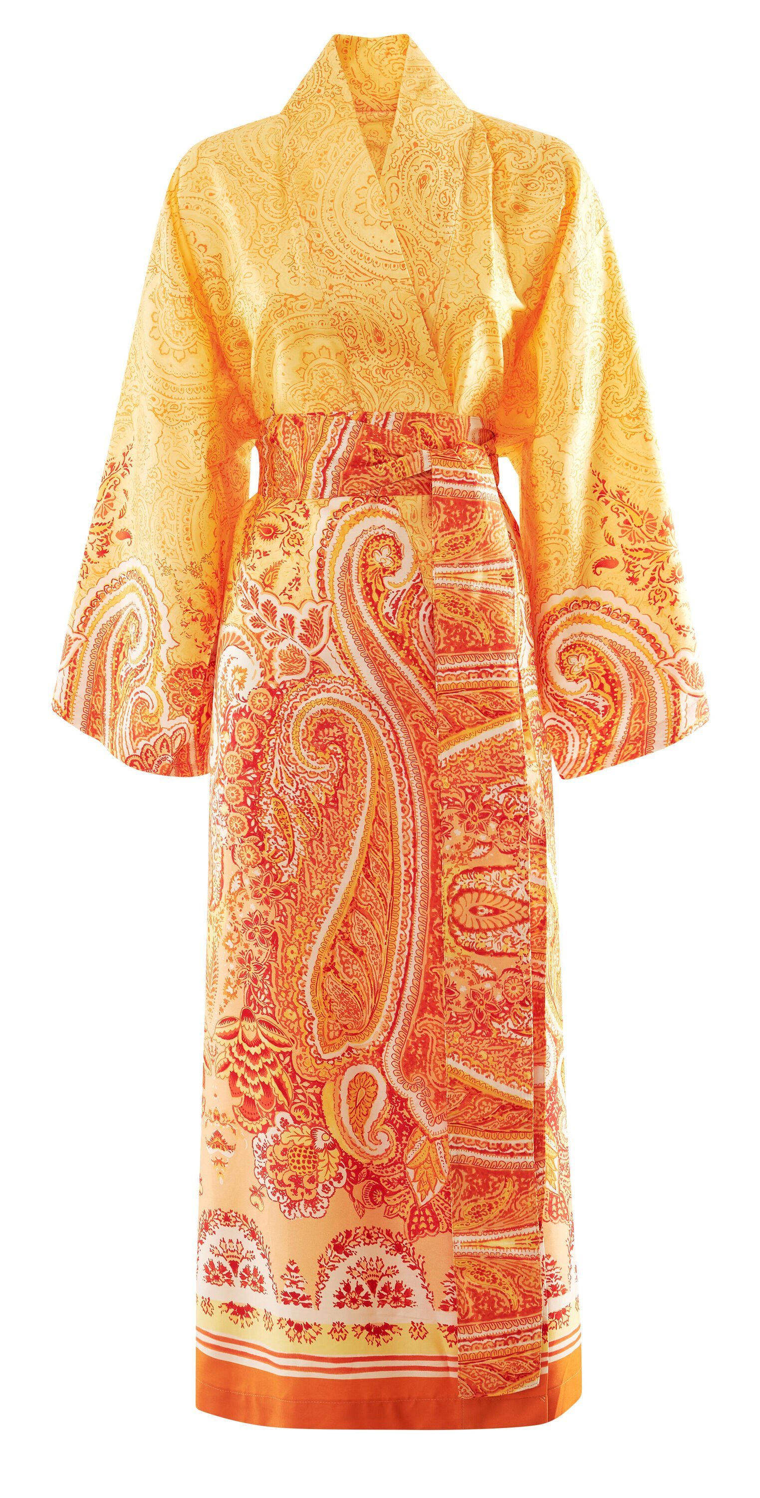 Bassetti Kimono MERGELLINA, midi, Baumwolle, Gürtel, aus satinierter Baumwo günstig online kaufen