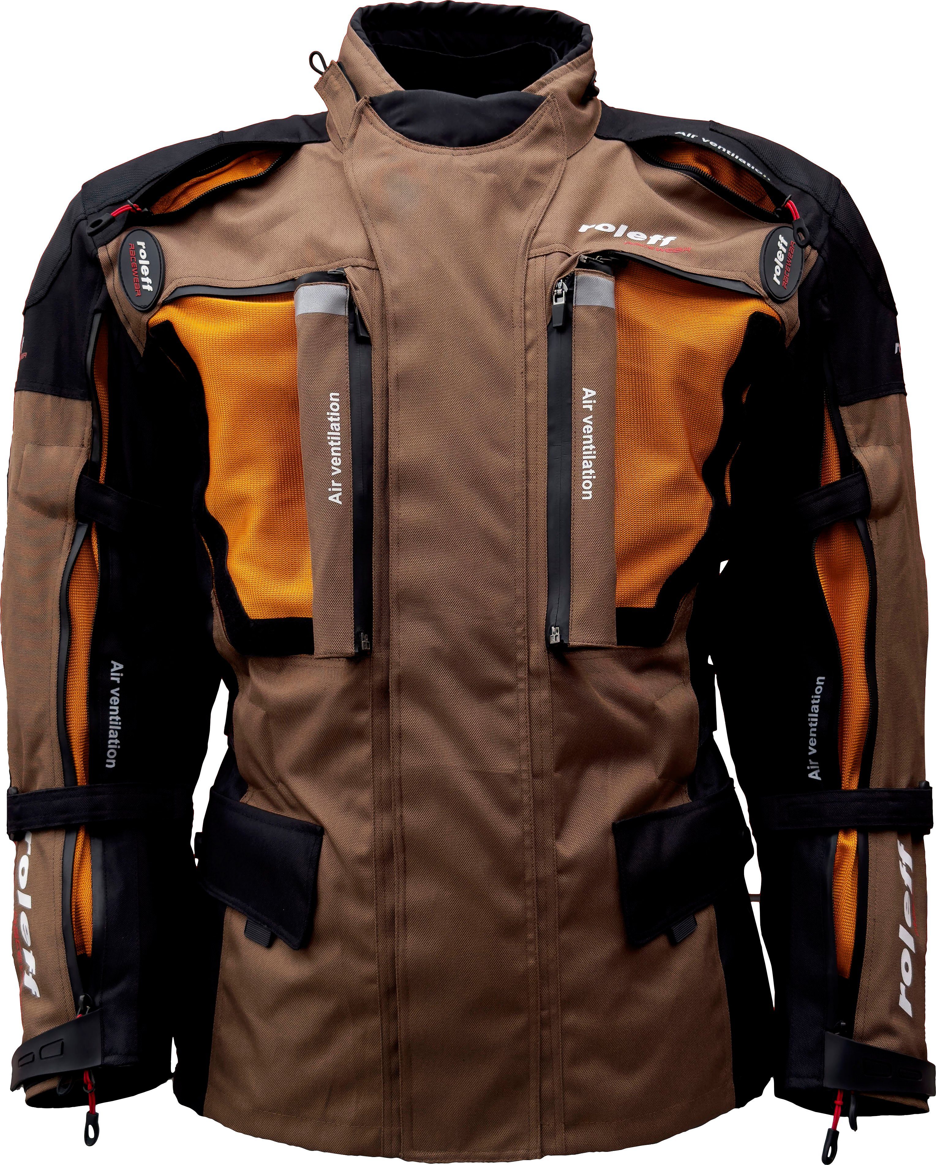 Belüftung Motorradjacke roleff Enduro optimale Protektoren, mit