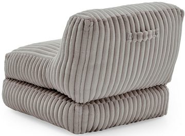 INOSIGN XXL-Sessel Pia, Loungesessel in Megacord, 2 Größen, Schlaffunktion und Pouf-Funktion