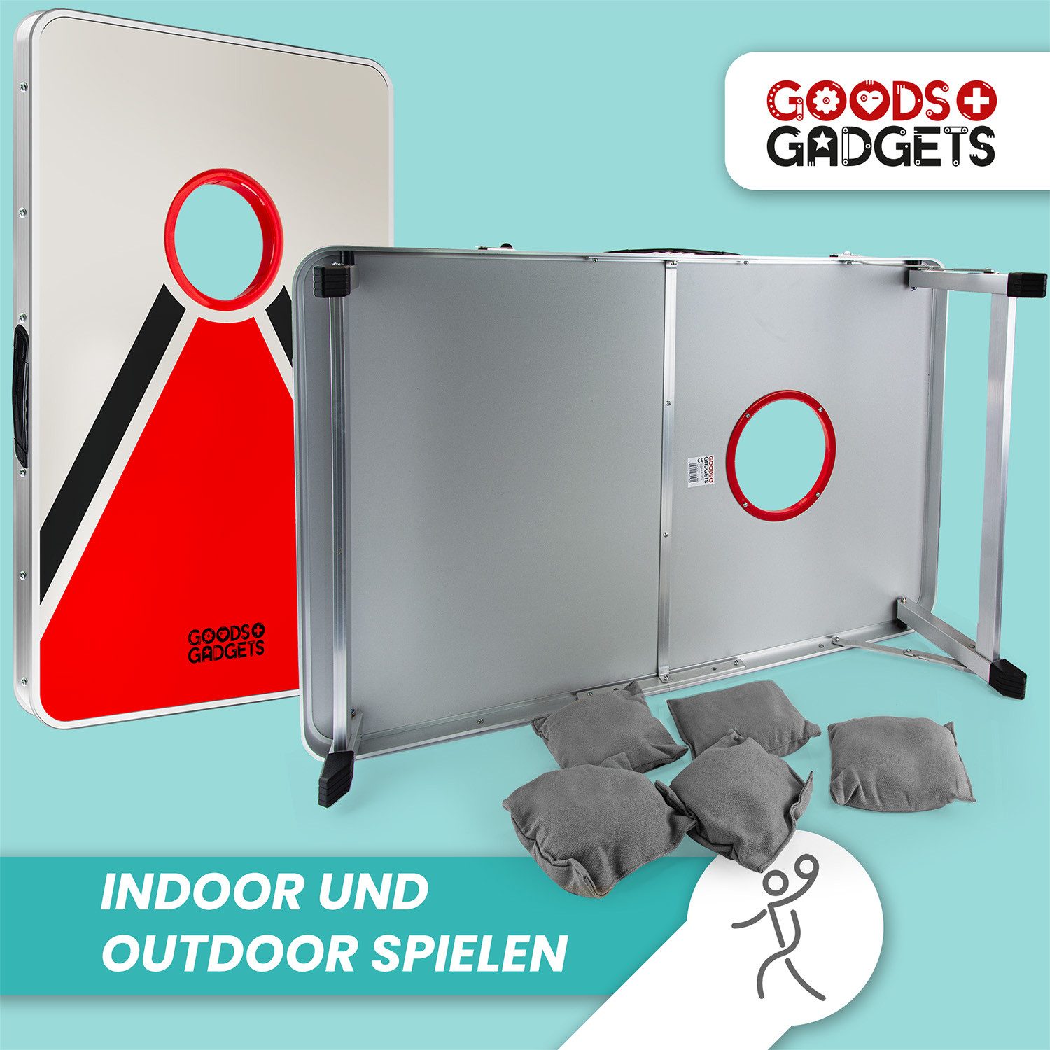 Goods+Gadgets Outdoor-Spielzeug XXL Cornhole-Spiel – Klappbares Cornhole-Se günstig online kaufen