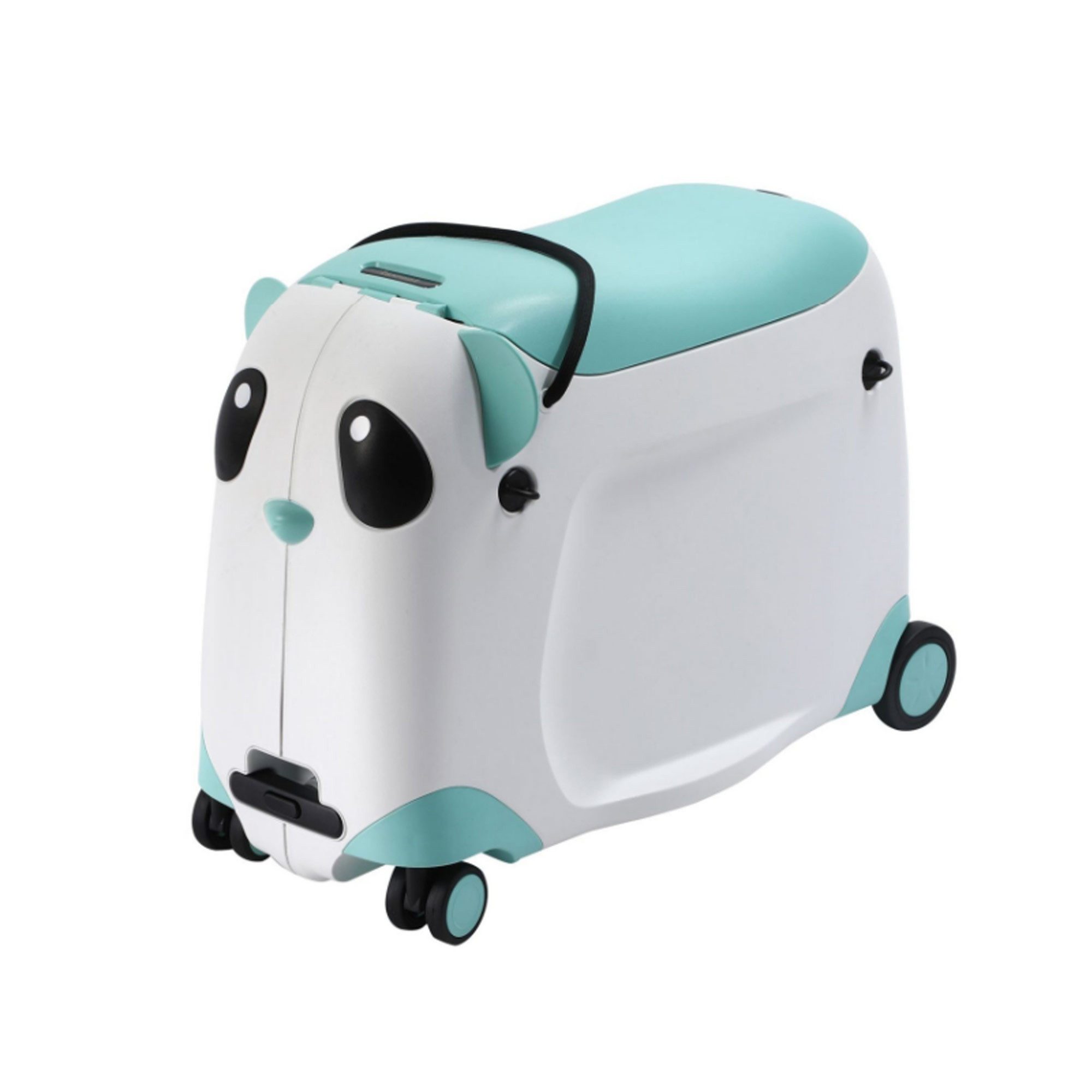 Berwin Kinderkoffer Panda Adventure Weiß-Hellblau, 4 Rollen