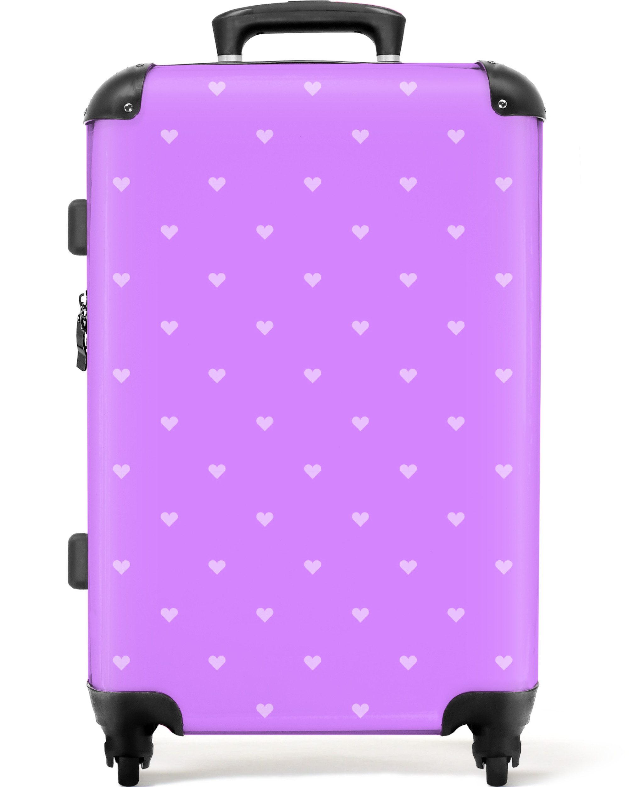 NoBoringSuitcases.com© Hartschalen-Trolley Herzen - Muster - günstig online kaufen