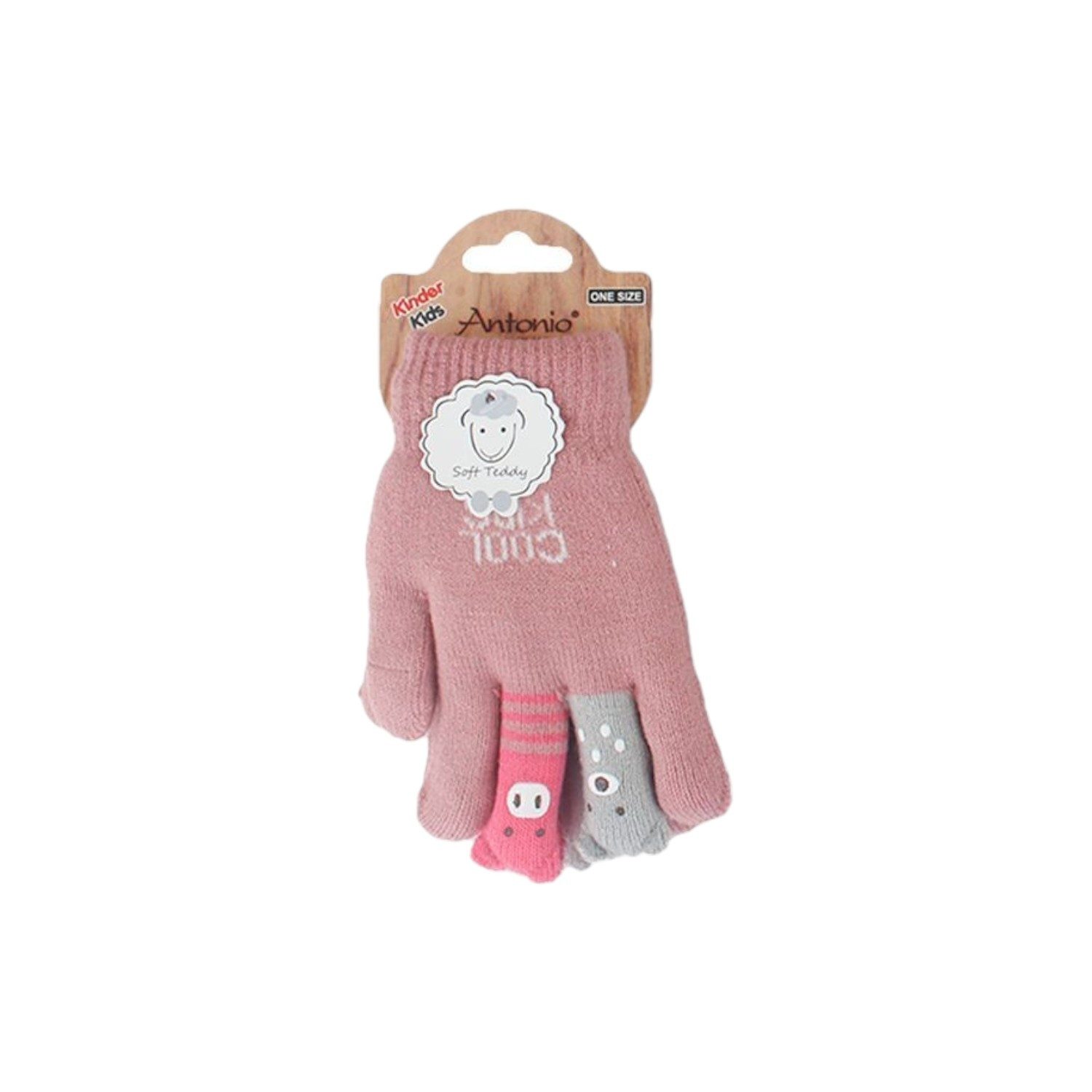 VewoTex Strickhandschuhe Kinder Winter Handschuhe » Kinderhandschuhe mit Tier Fingern (1 Paar, 2-St., 1 Paar) » Fingerhandschuhe » teilweise mit Teddyfutter
