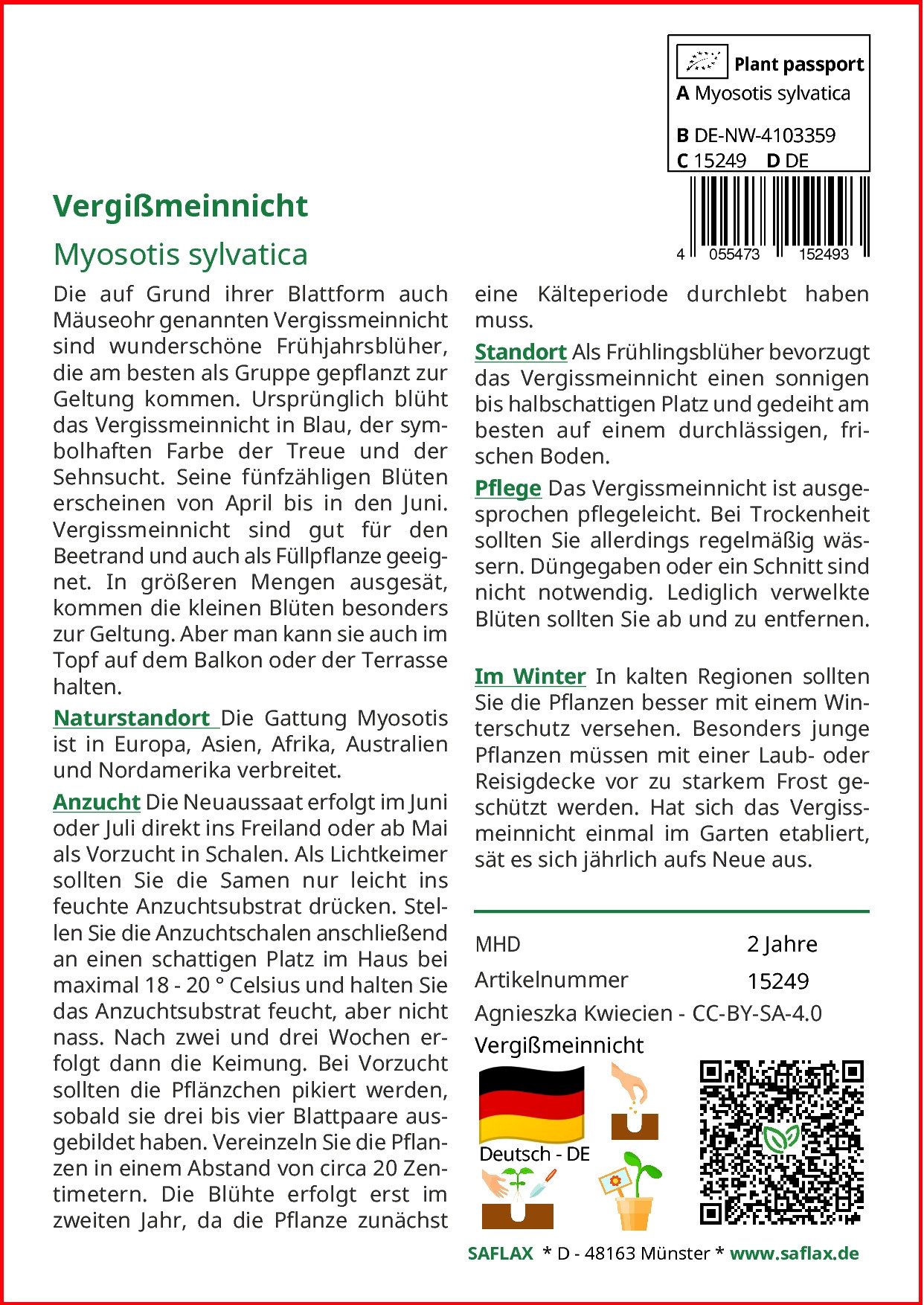 SAFLAX Blumensamen SAFLAX - Samen - Vergißmeinnicht günstig online kaufen